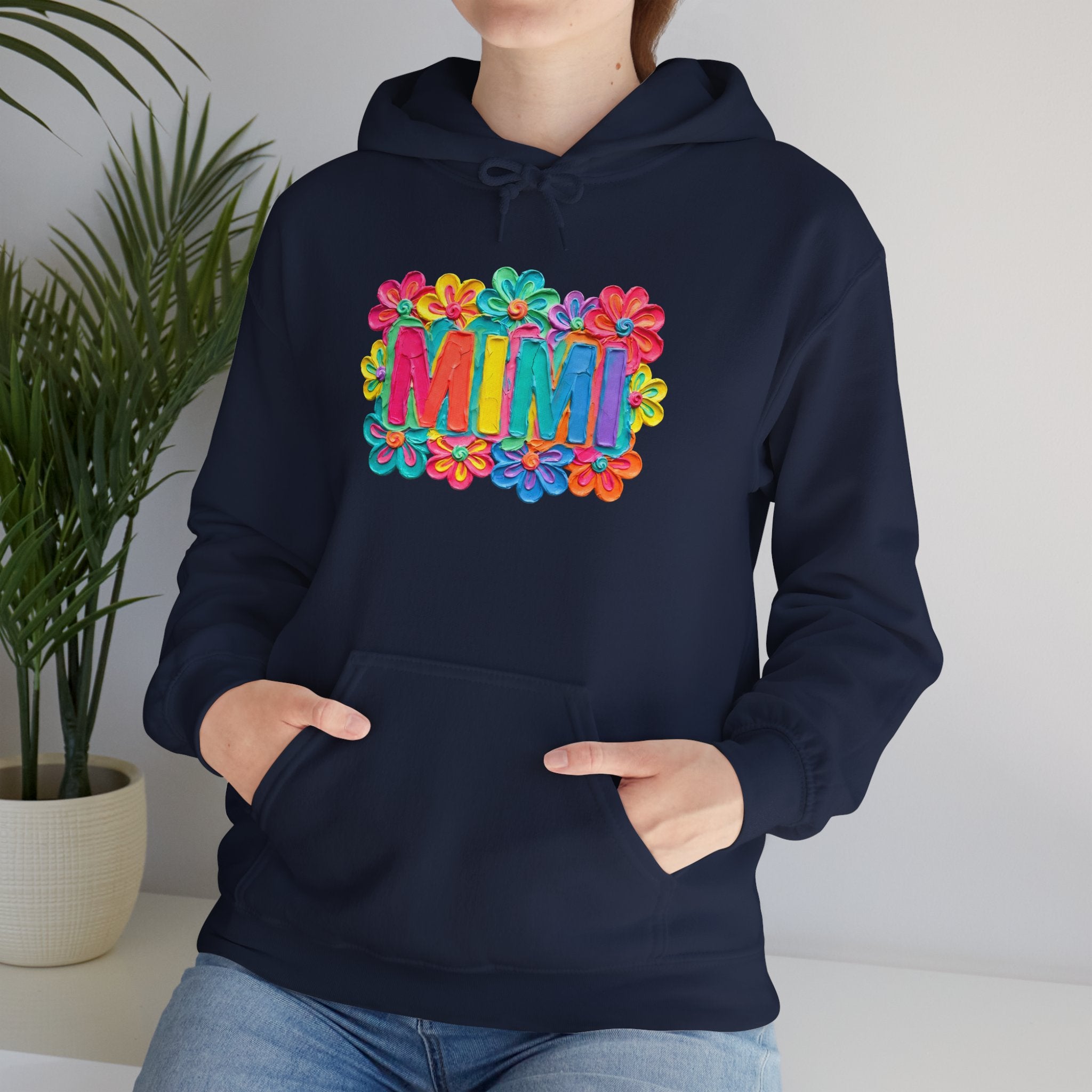 Mimi Floral Hoodie — Colorful Retro Flower Graphic Sweatshirt