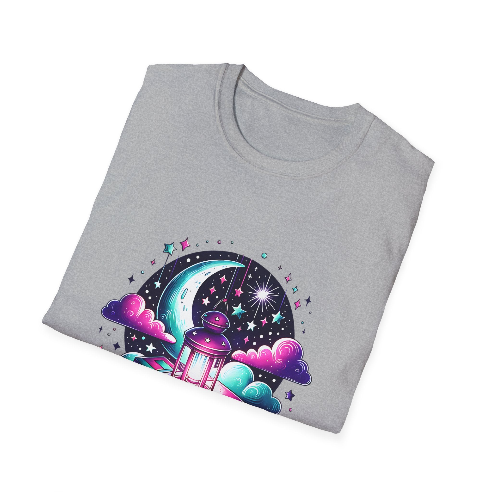 T-Shirt — Moonlit Books Lantern Design ("Let Your Dreams Guide")