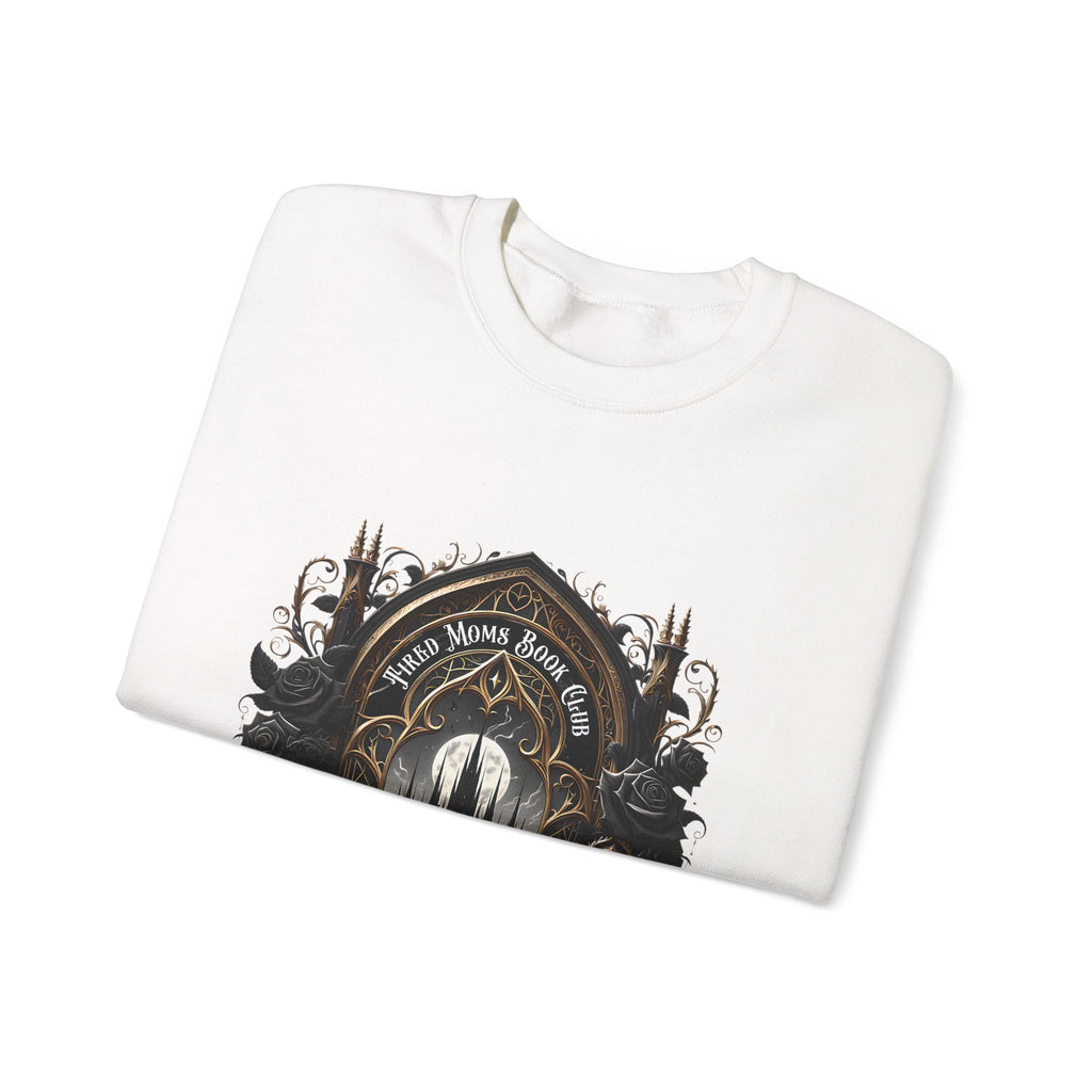 Mystic Library Crewneck Sweatshirt — Gothic 'Seek Silent Wisdom' Design