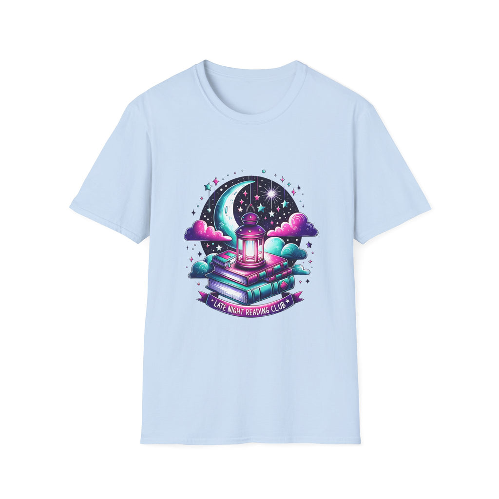 T-Shirt — Moonlit Books Lantern Design ("Let Your Dreams Guide")