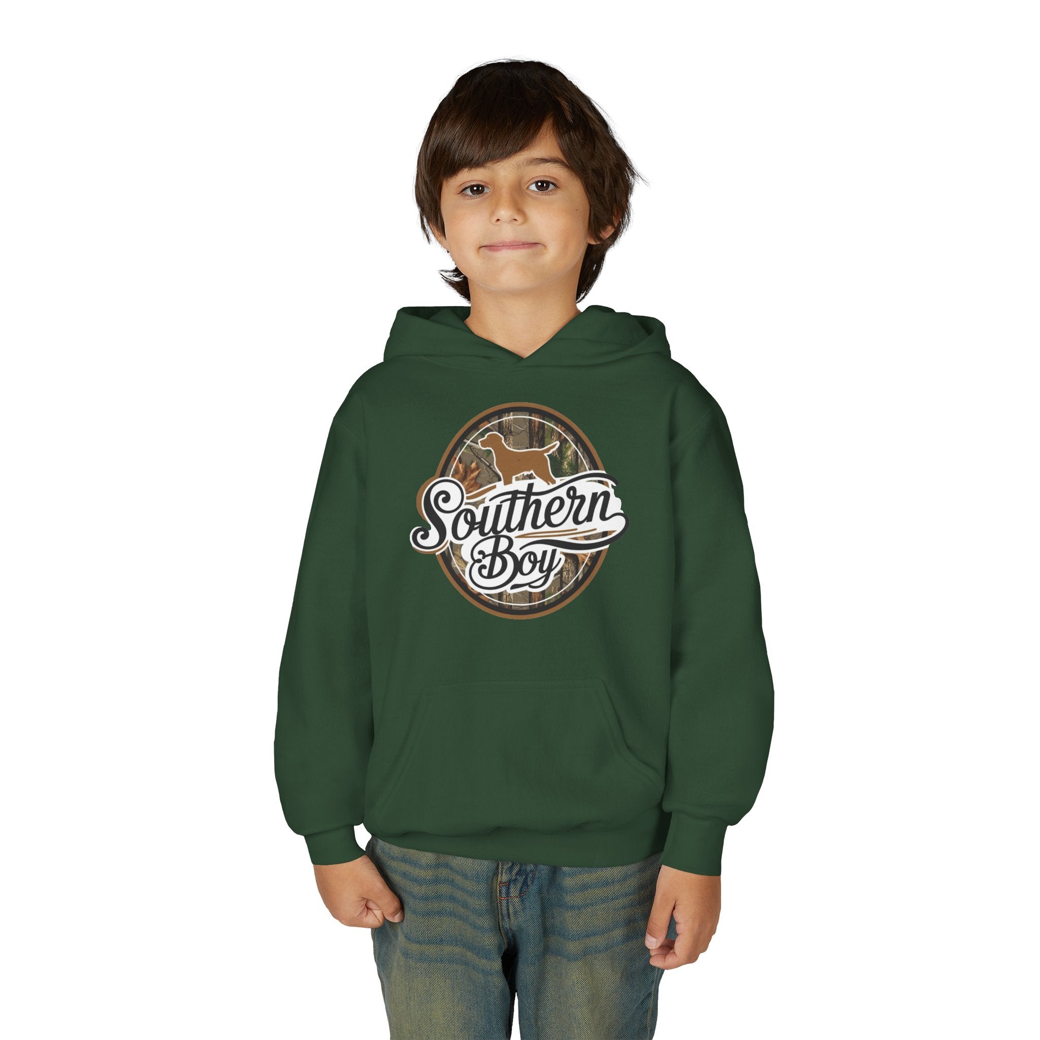 Youth Hoodie - "Southern Boy" Vintage Camo Logo