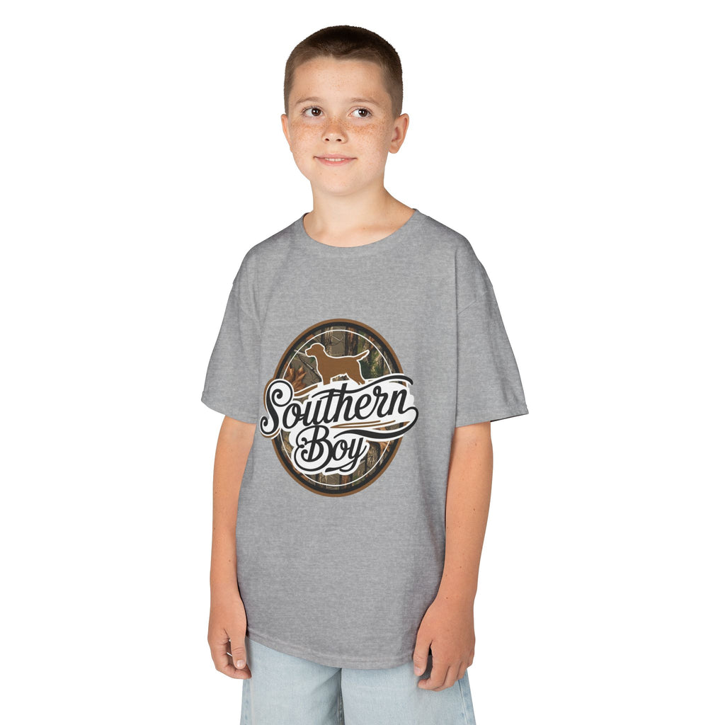 Kids "Southern Boy" Graphic Tee — Rustic Camouflage Horse Design