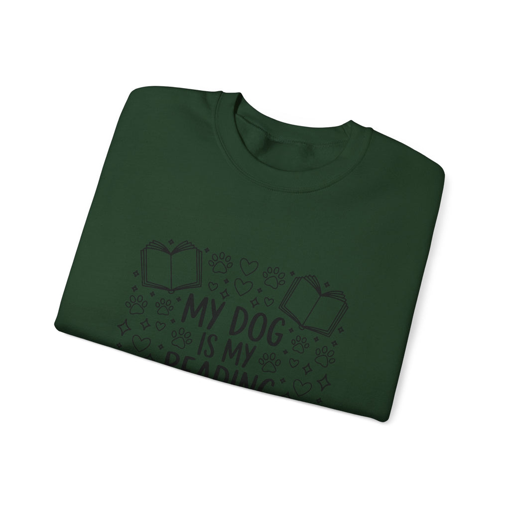 My Dog Is My Reading Buddy Sweatshirt — Cozy Dog Lover Bookish Crewneck