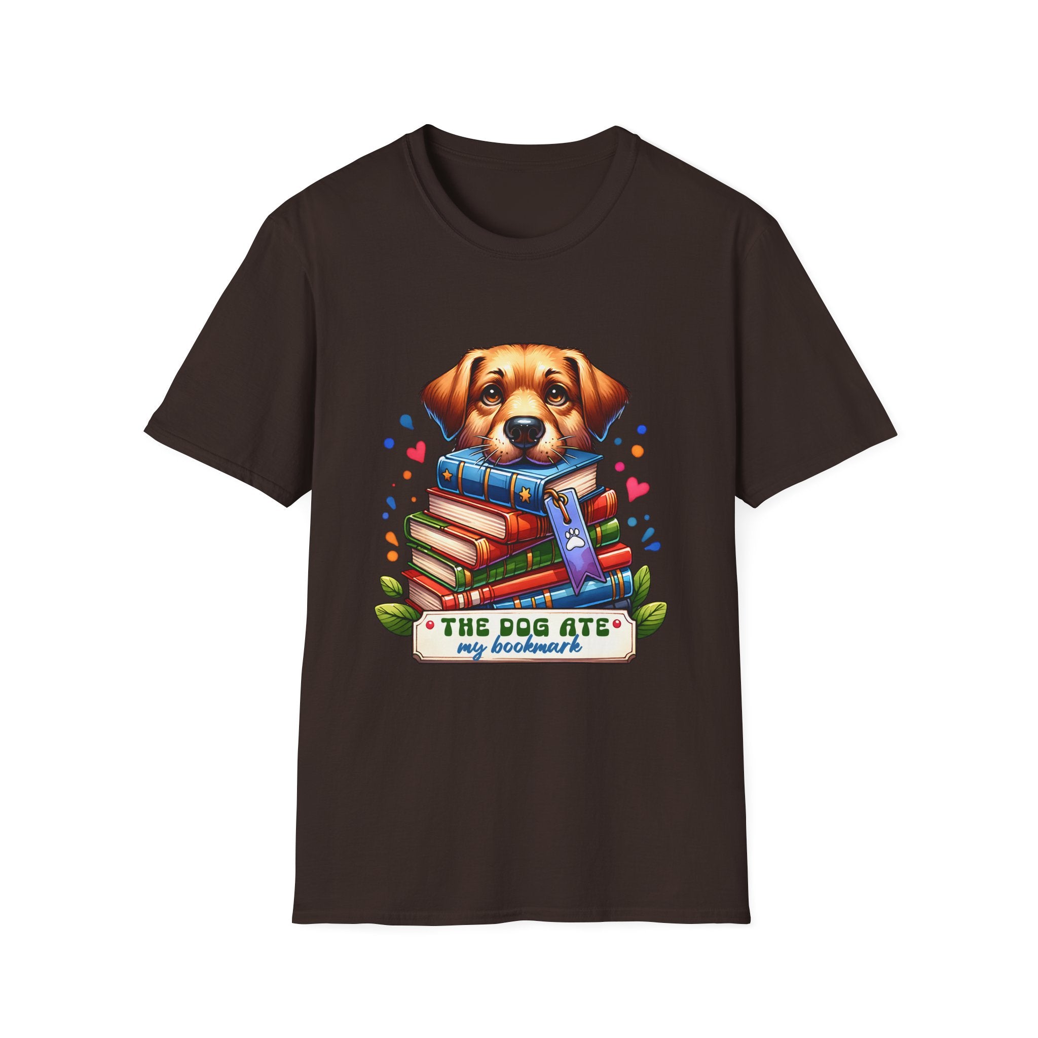 Dog Ate My Homework T-Shirt — Cute Puppy Book Lover Tee