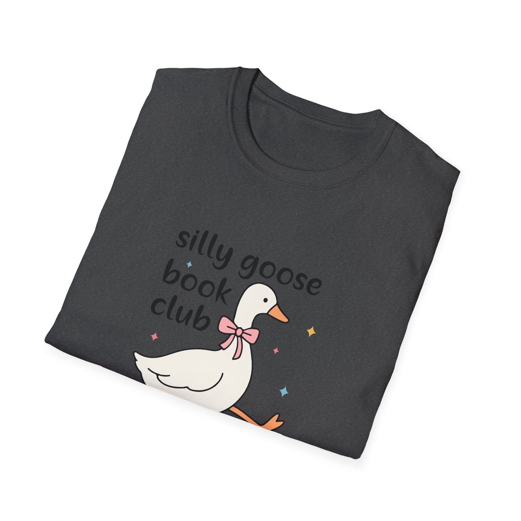 Silly Goose Book Club T-Shirt — Cute Reading Tee with Goose on Books