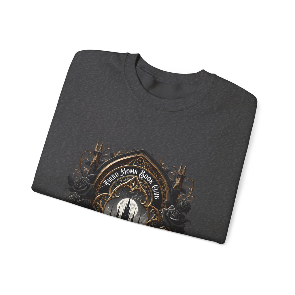 Mystic Library Crewneck Sweatshirt — Gothic 'Seek Silent Wisdom' Design