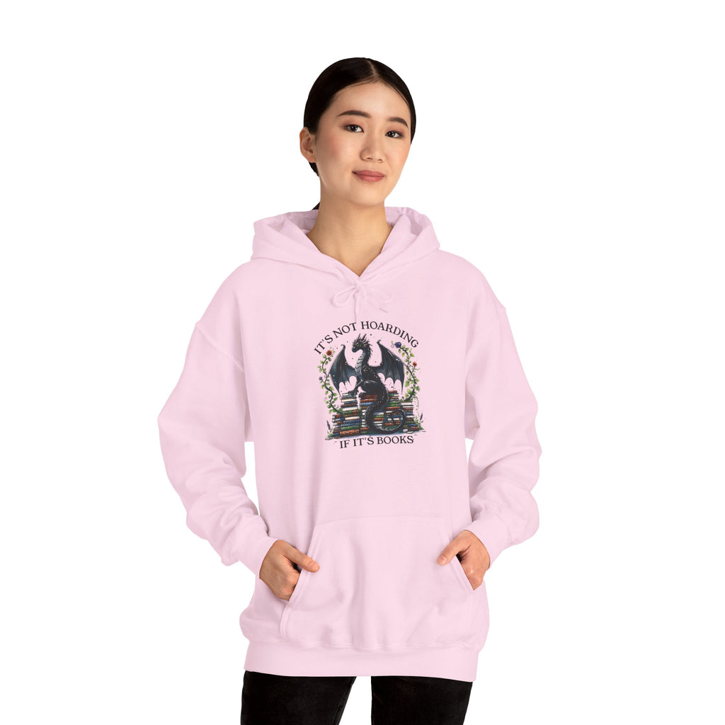 Hoodie — "It's Not Roaring if It's Books" Dragon Booklover Graphic Hoodie