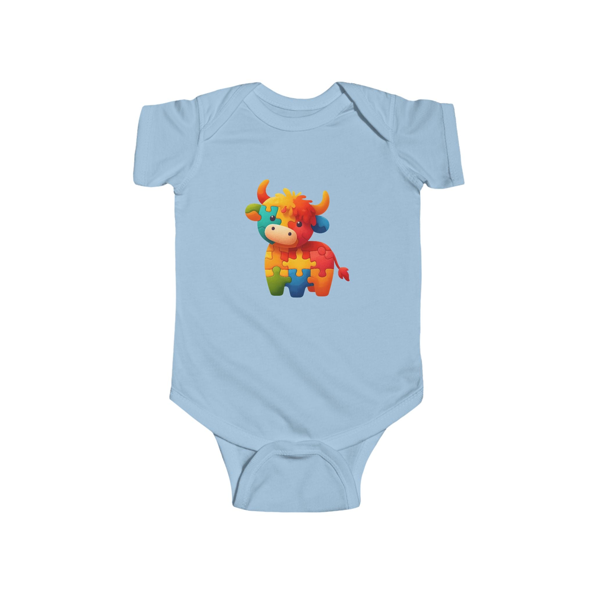 Autism Awareness Puzzle Cow Infant Bodysuit