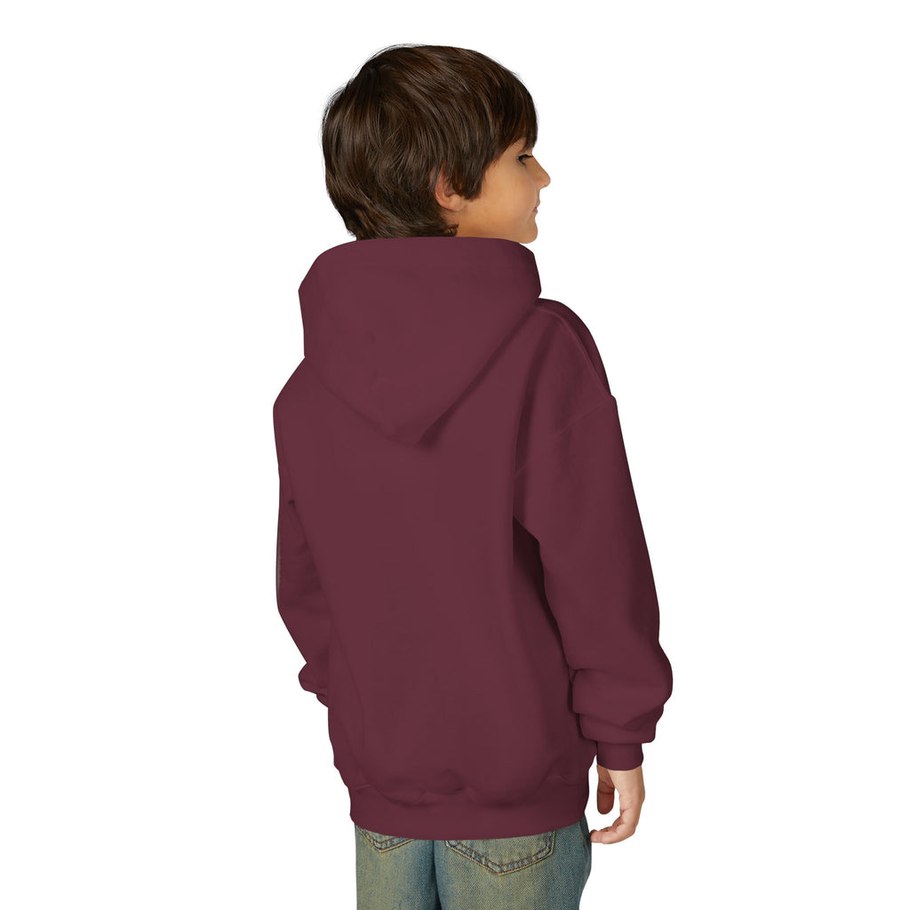 Youth Camo Baseball Crest Hoodie – Camouflage Bat & Home Plate Graphic
