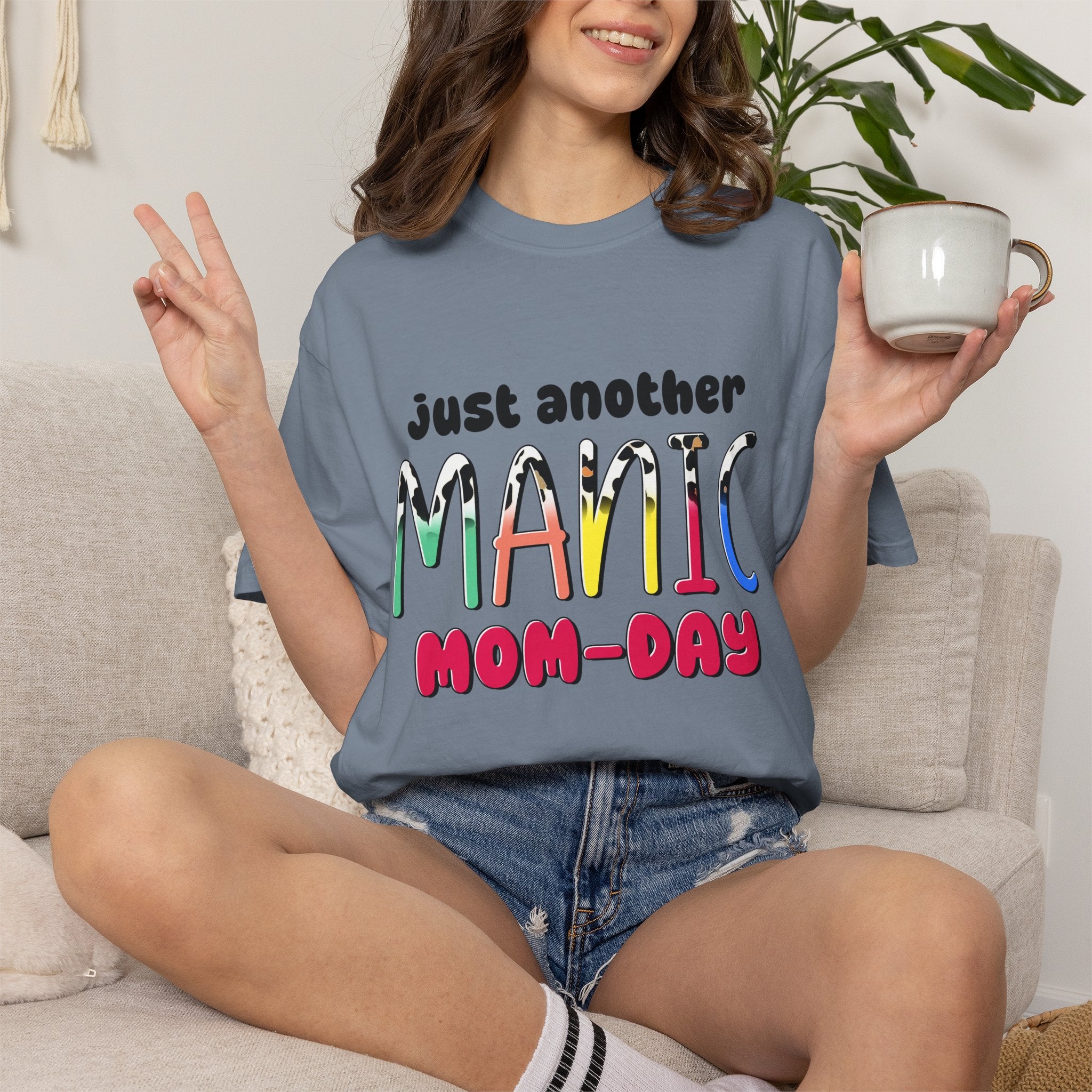 Mom-Day Graphic T-Shirt — "Just Another Manic Mom-Day" Colorful Mother's Day Tee