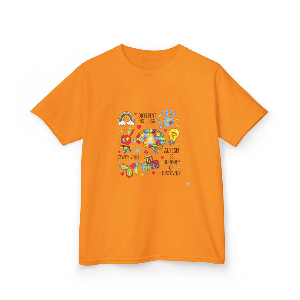 Autism Awareness Kids Tee — Colorful Puzzle Heart & Hands Design