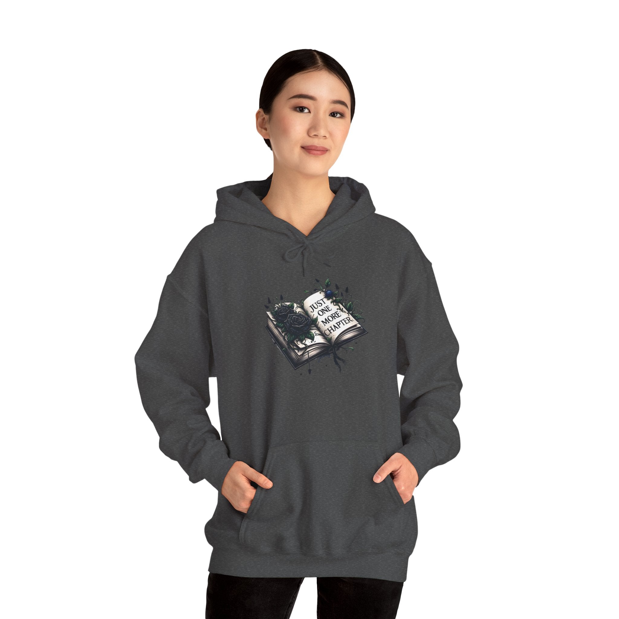 Hoodie — Open Book Illustration 'Read More Books' Cozy Literary Sweatshirt