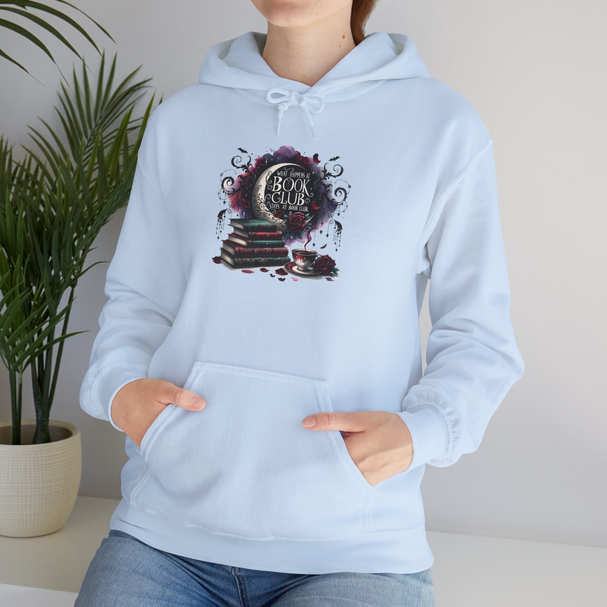 Gothic Bookstack Hoodie – "Read the Dark" Literary Mystery Sweatshirt