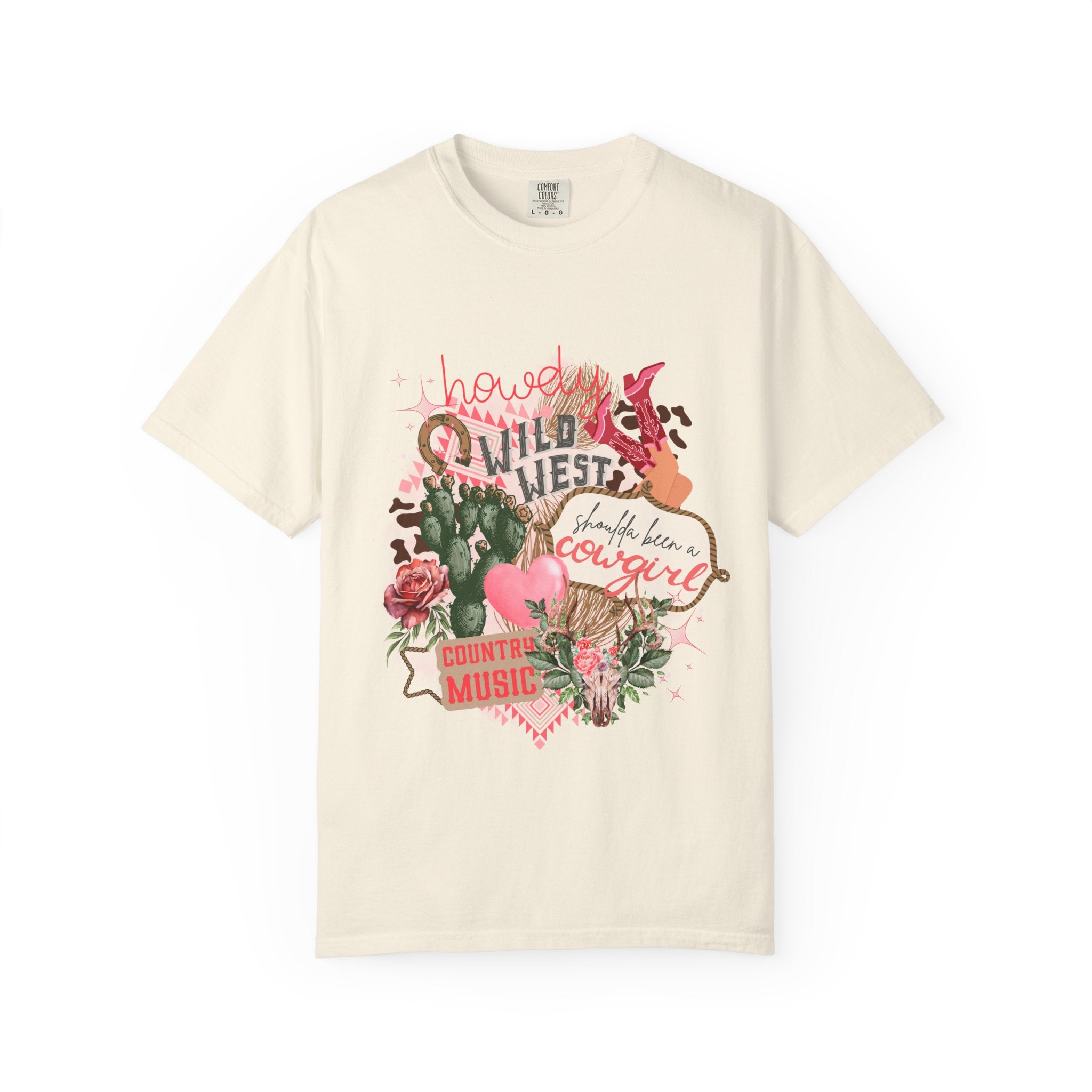 Cowgirl Country Music T-Shirt — Wild West Floral "Howdy" Graphic Tee