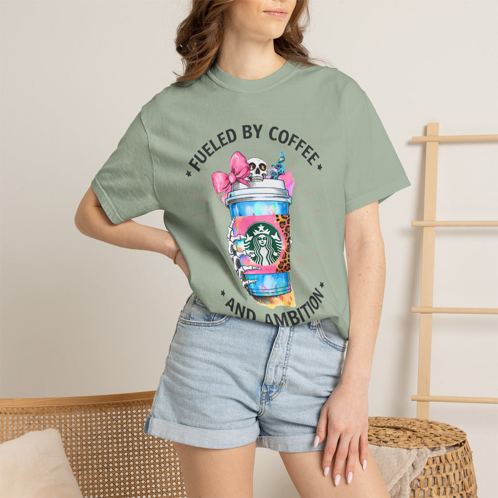 Fueled by Coffee and Ambition Graphic T-Shirt