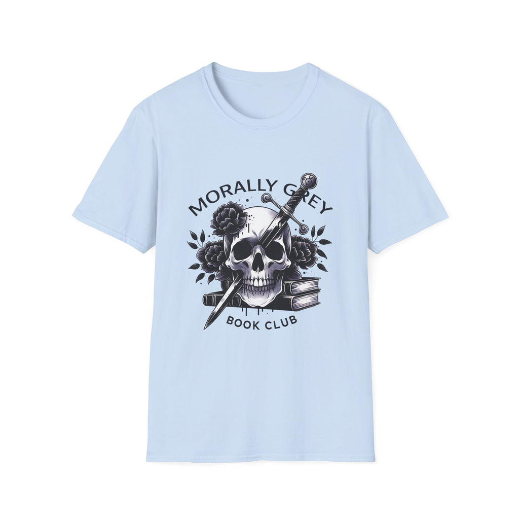 Morally Grey Book Club T-Shirt — Skull, Dagger & Roses Literary Tee