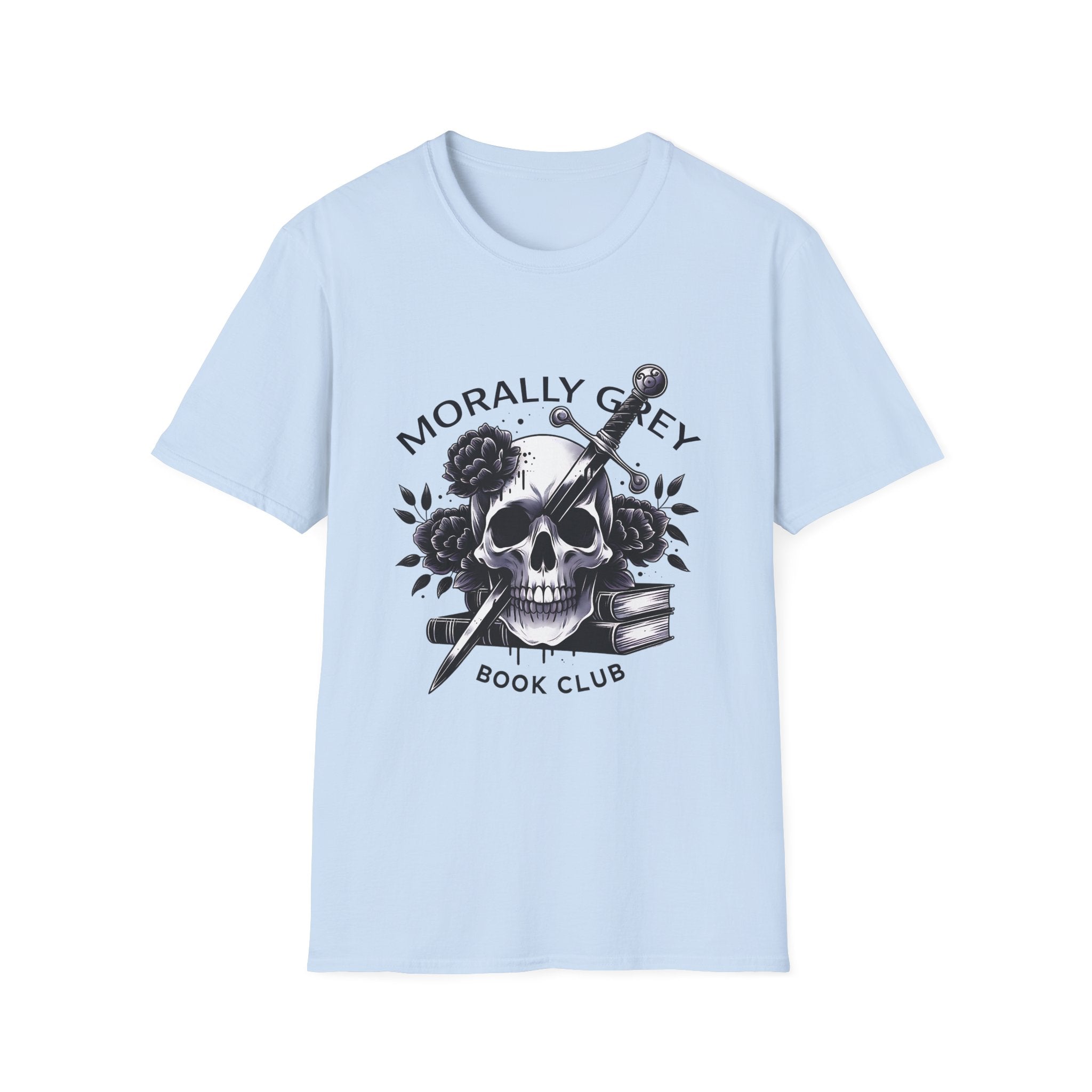 Morally Grey Book Club T-Shirt — Skull, Dagger & Roses Literary Tee