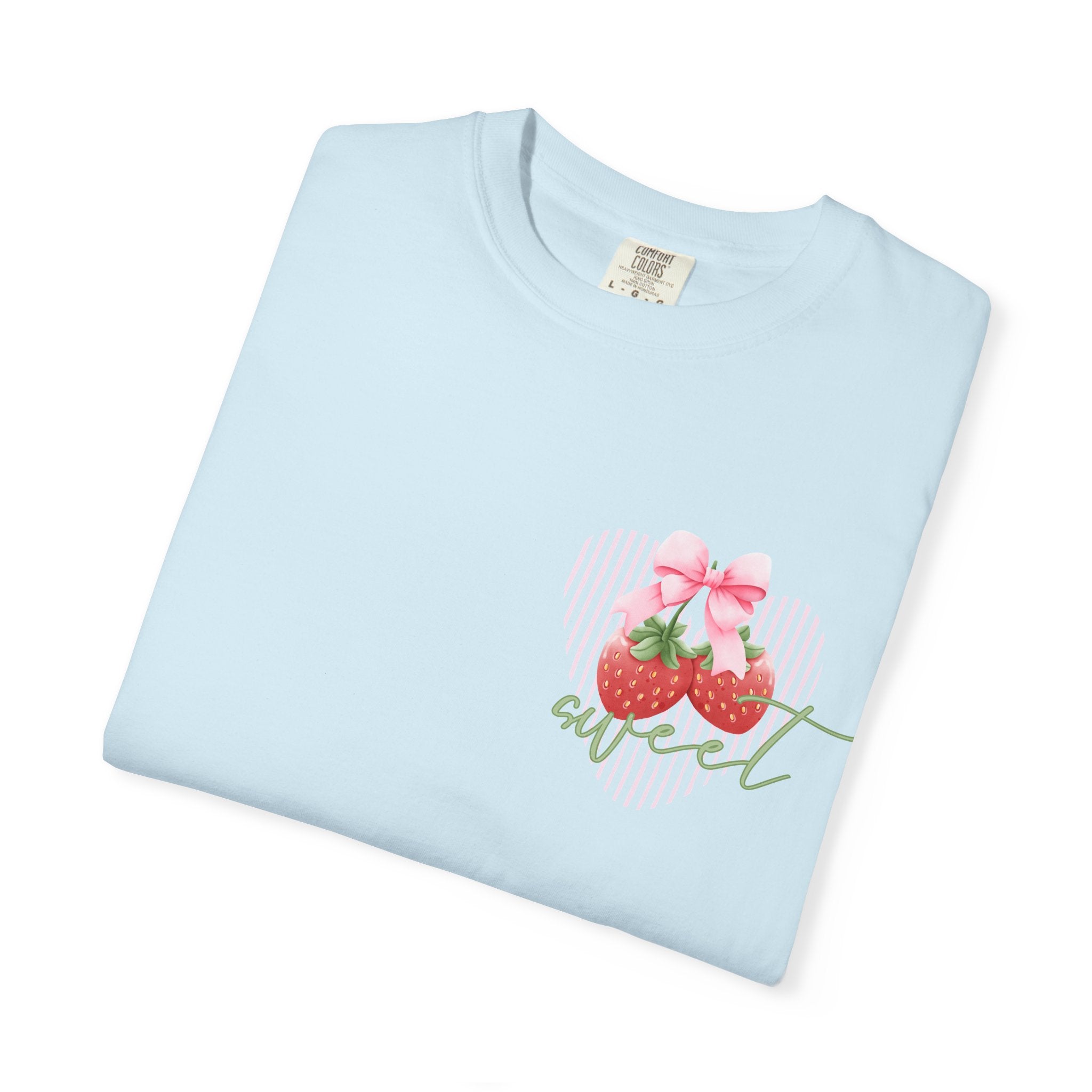 Summer Fruit T-Shirt — "Sweet Summer" Strawberry & Lemon Graphic Tee
