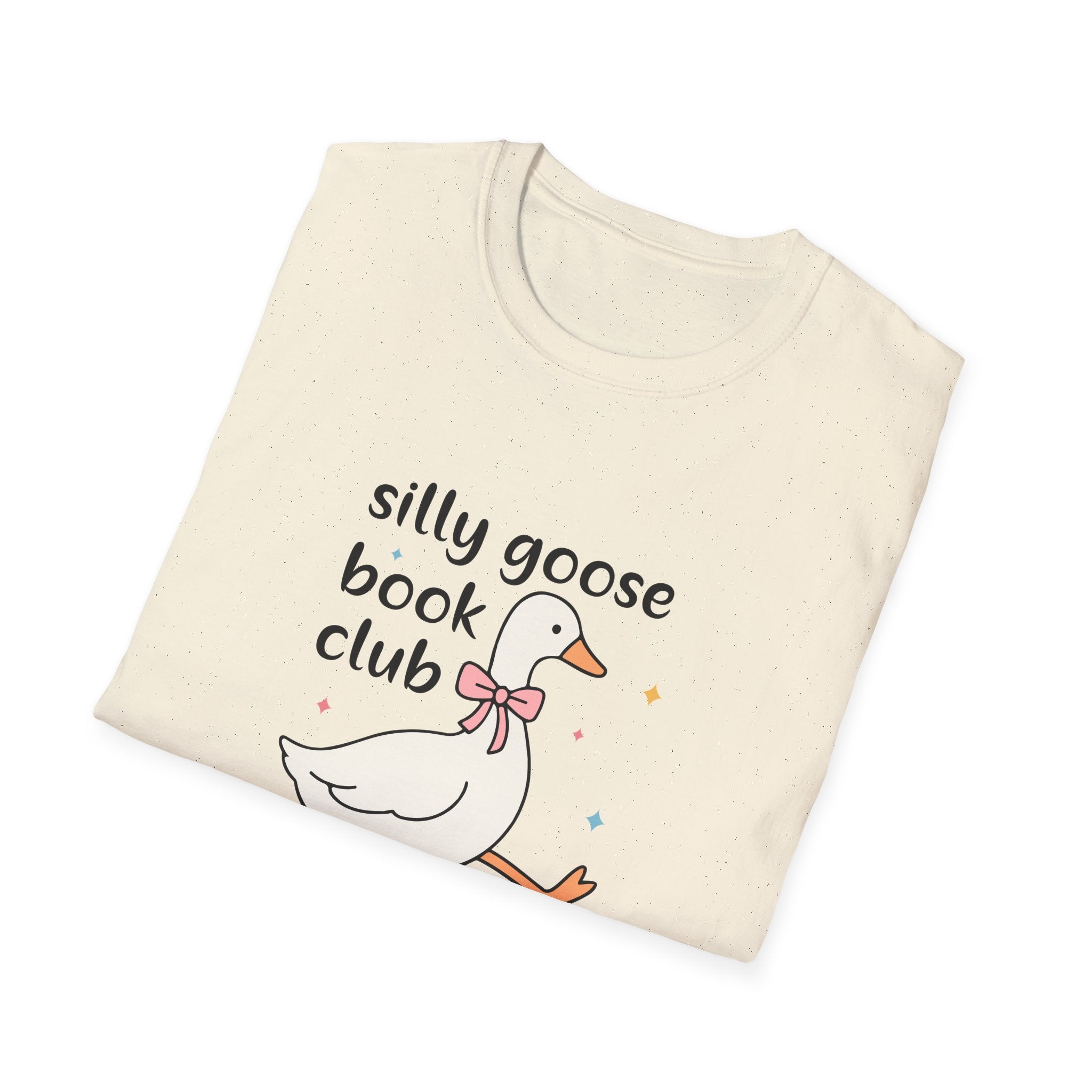 Silly Goose Book Club T-Shirt — Cute Reading Tee with Goose on Books