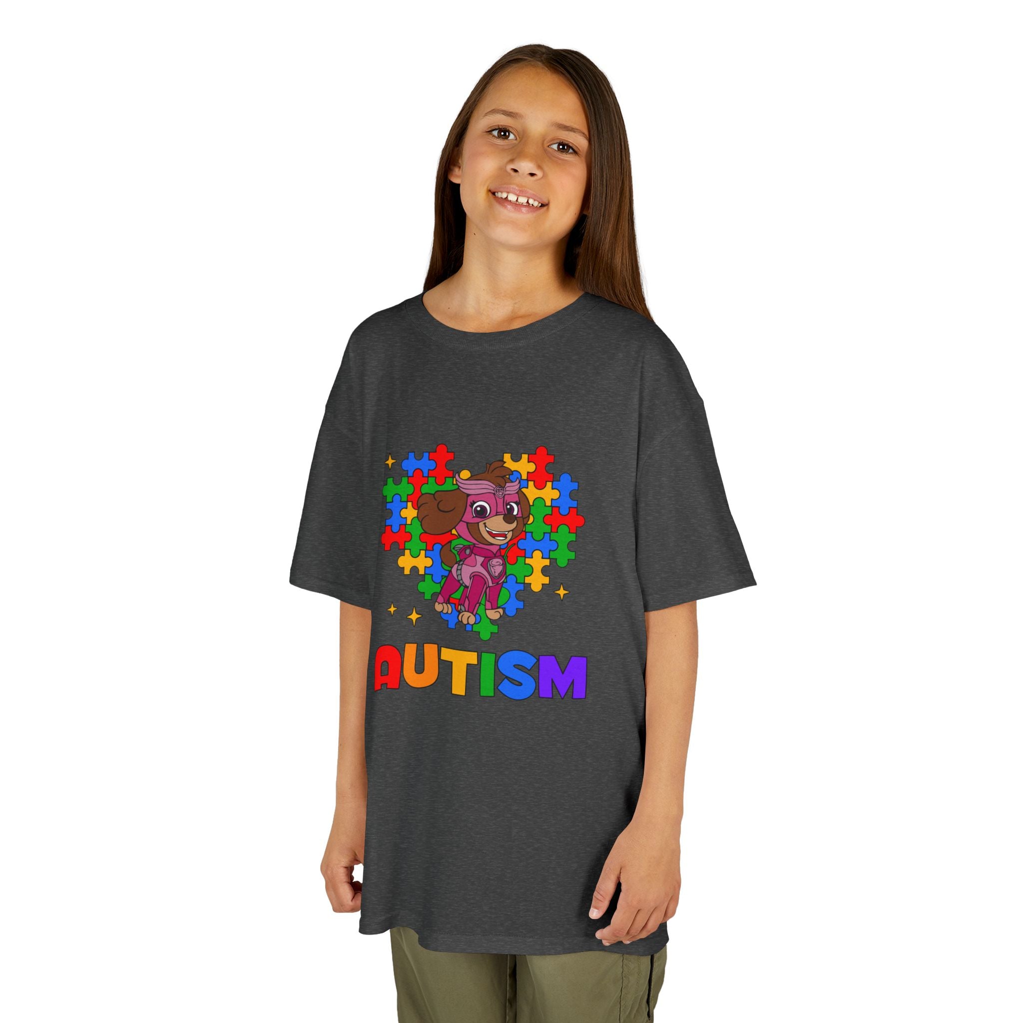 Kids Autism Puzzle Heart T-Shirt — Colorful Awareness Tee for Children