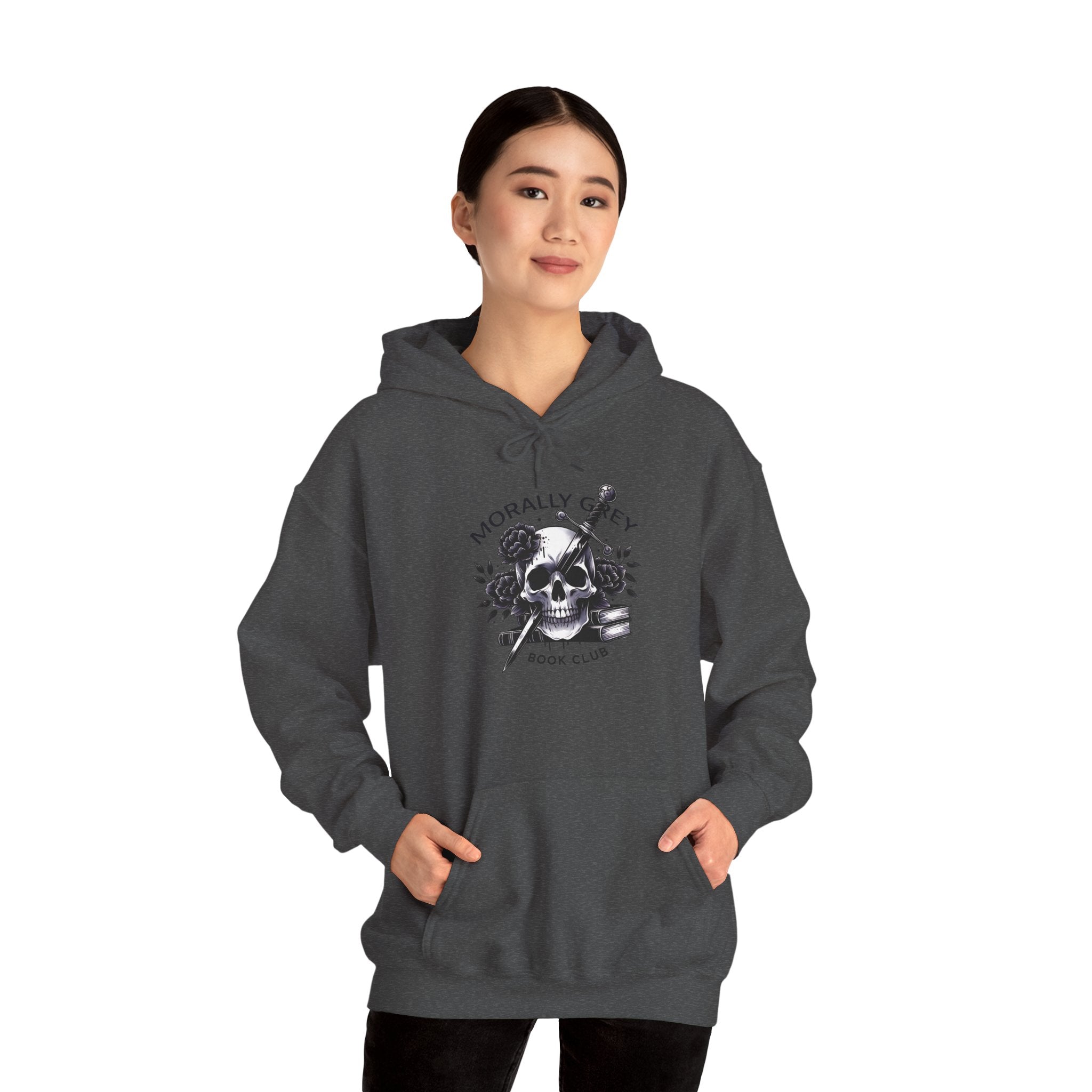 Morally Gray Book Club Hoodie — Skull & Dagger Reading Crewneck