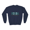 Youth Crewneck Sweatshirt - "BUBBA" Retro Checkerboard Graphic