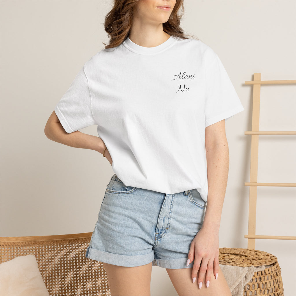 Graphic T-Shirt — Retro Tattoo Collage with 'Aloha Nui' Can