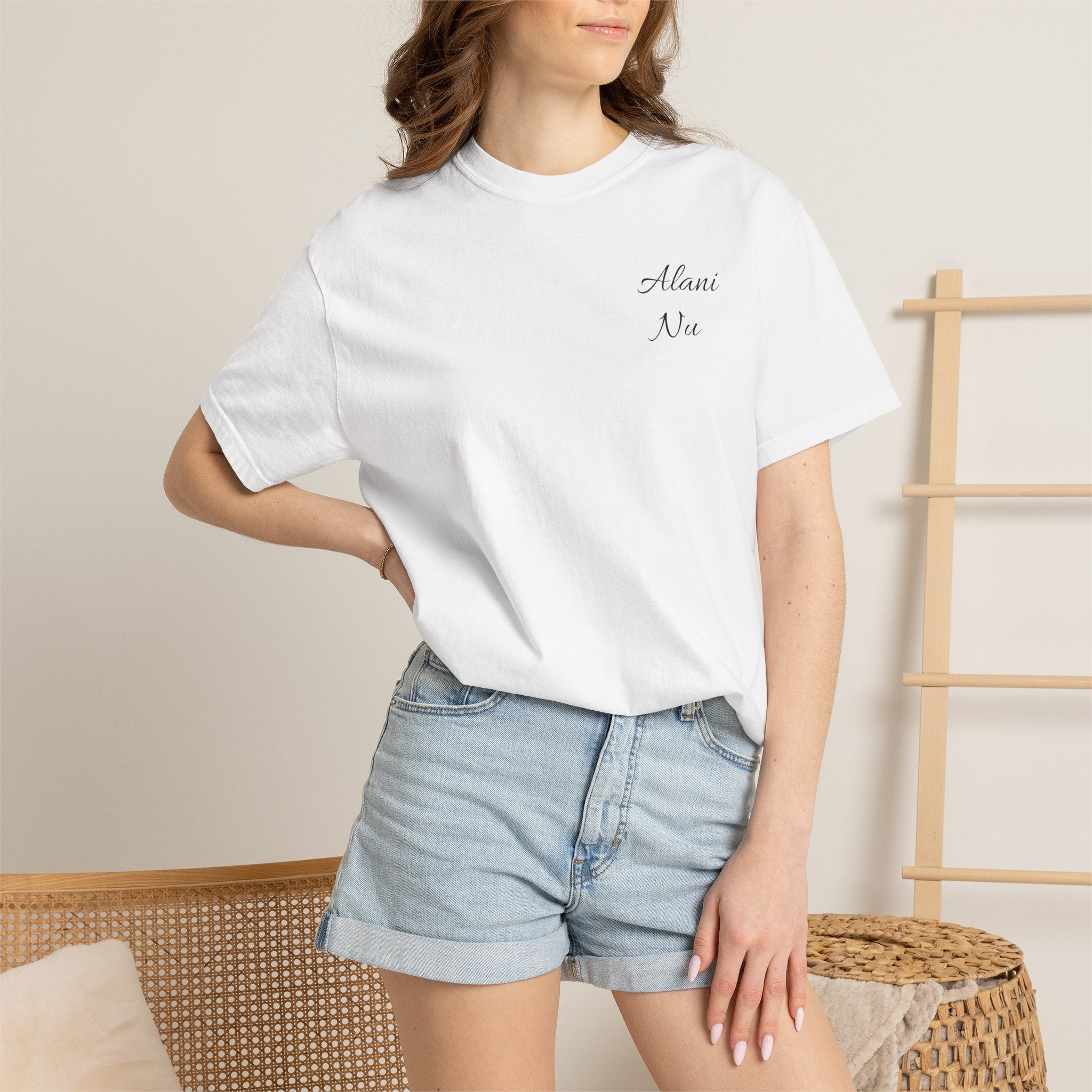 Graphic T-Shirt — Retro Tattoo Collage with 'Aloha Nui' Can