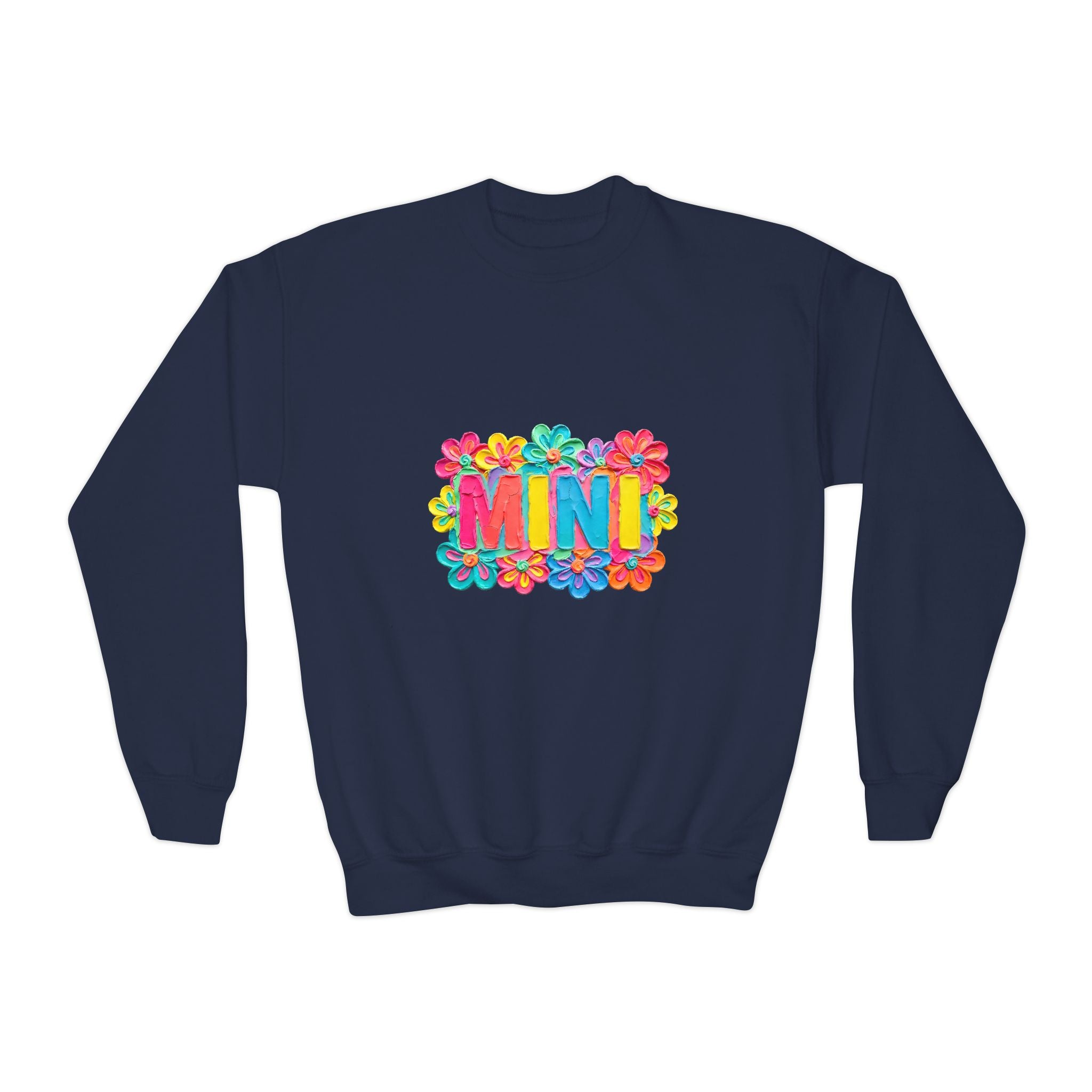 MINI Floral Youth Crewneck Sweatshirt — Colorful Hawaiian Flower Design