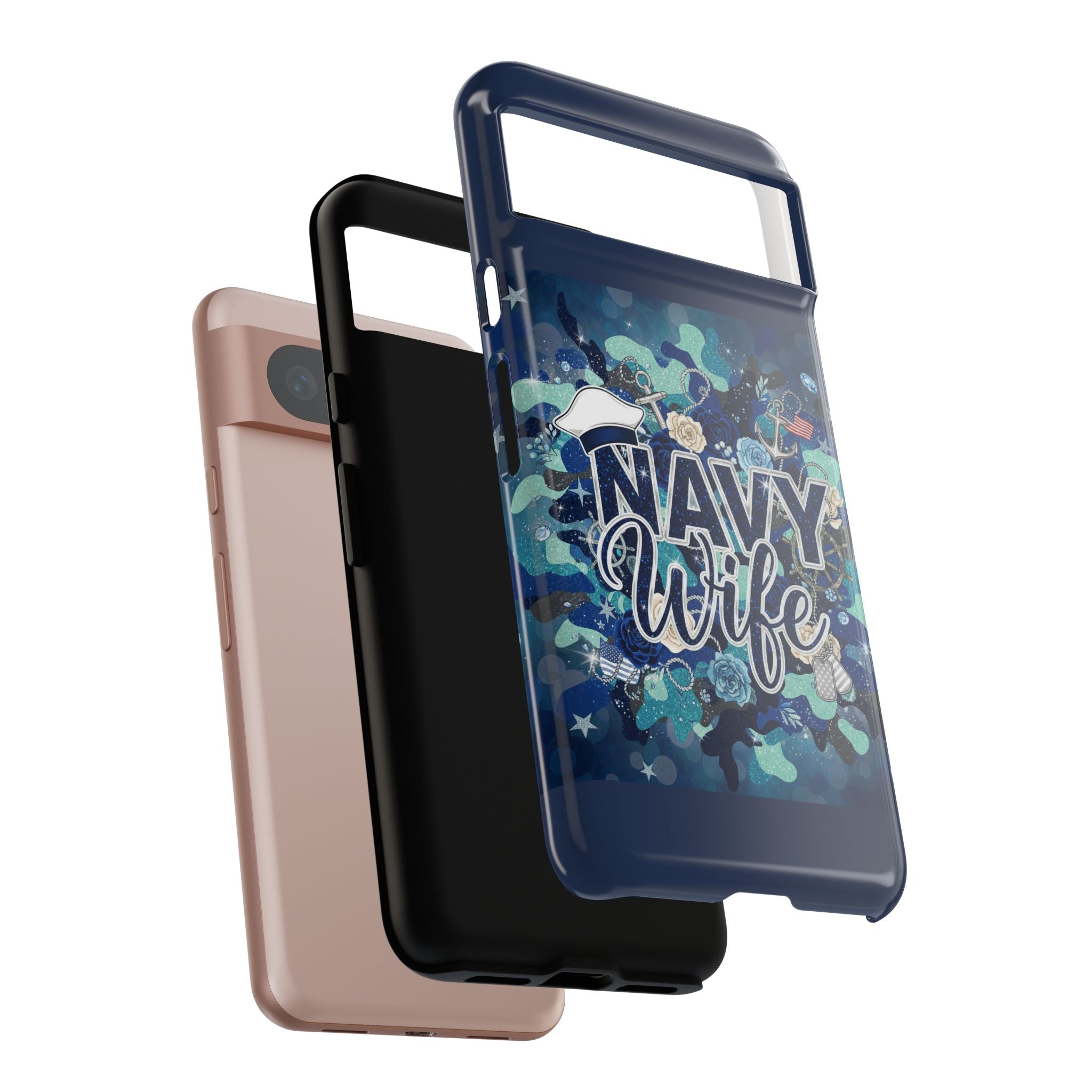 Navy Wife Tough Phone Case — Camouflage Military Tribute Protective Cover