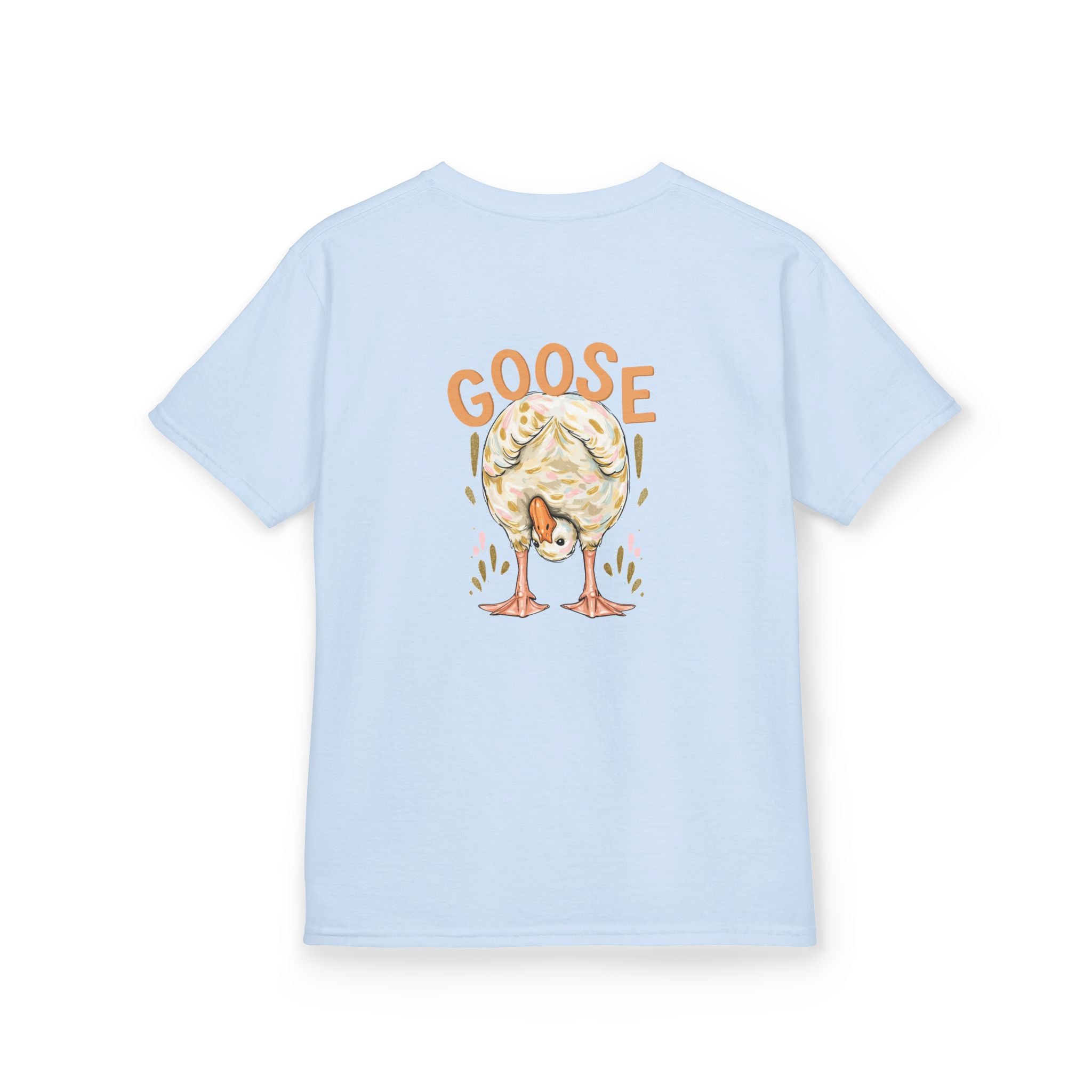 Kids Tee — Cute Duck & Goose Illustration ("Duck Duck" Front, "Goose" Back)