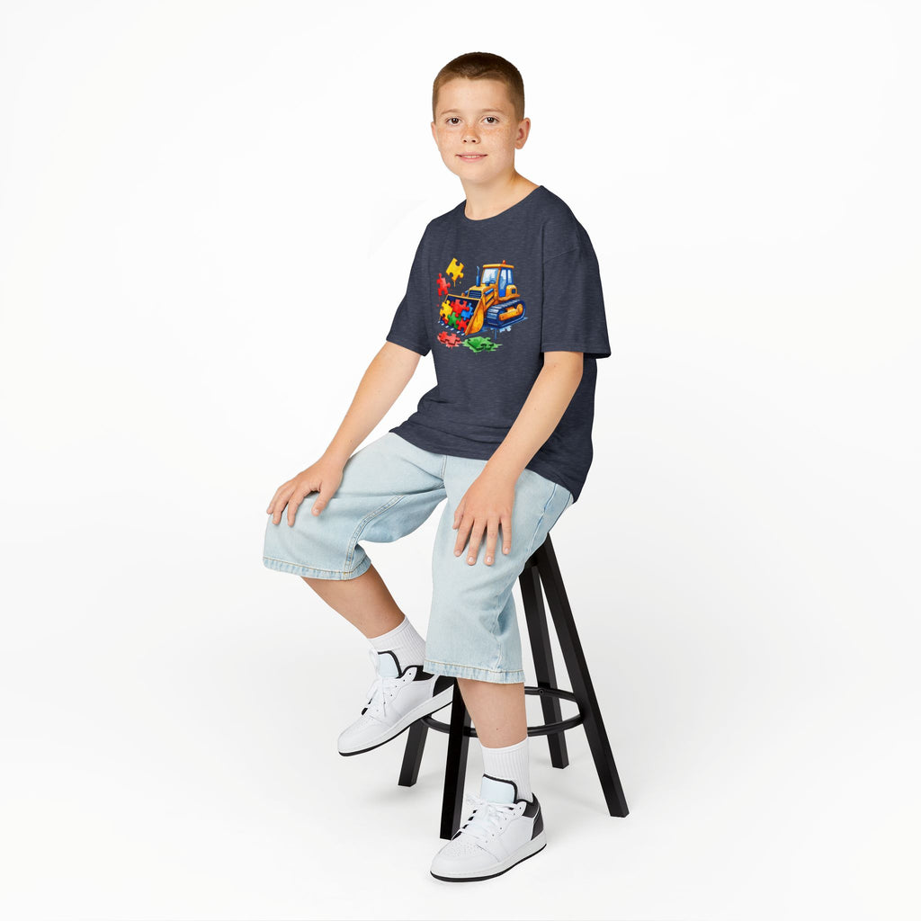 Kids Bulldozer Puzzle Tee — Construction Truck Shirt for Toddlers