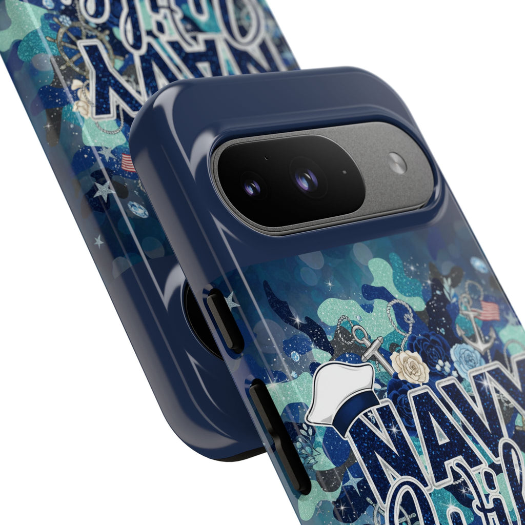 Navy Wife Tough Phone Case — Camouflage Military Tribute Protective Cover