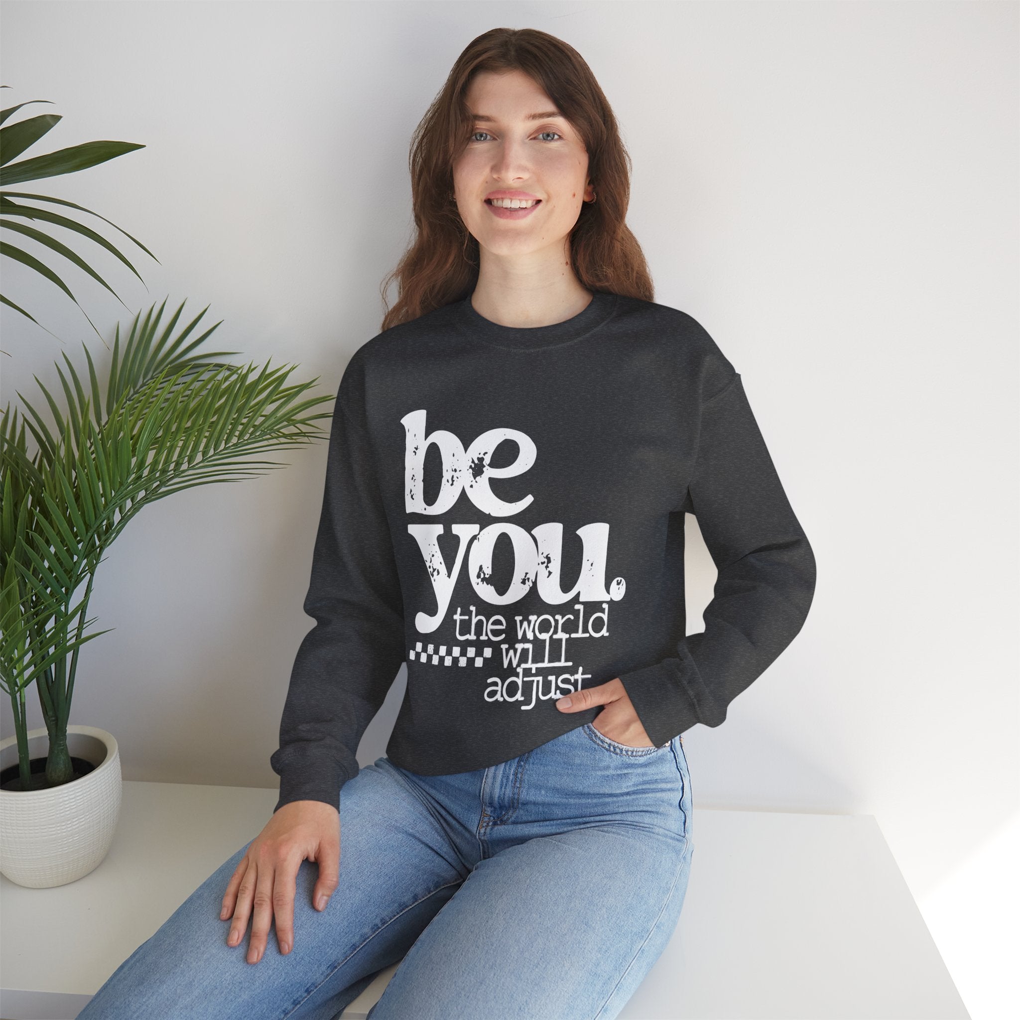 White Crewneck Sweatshirt — Classic Plain Pullover