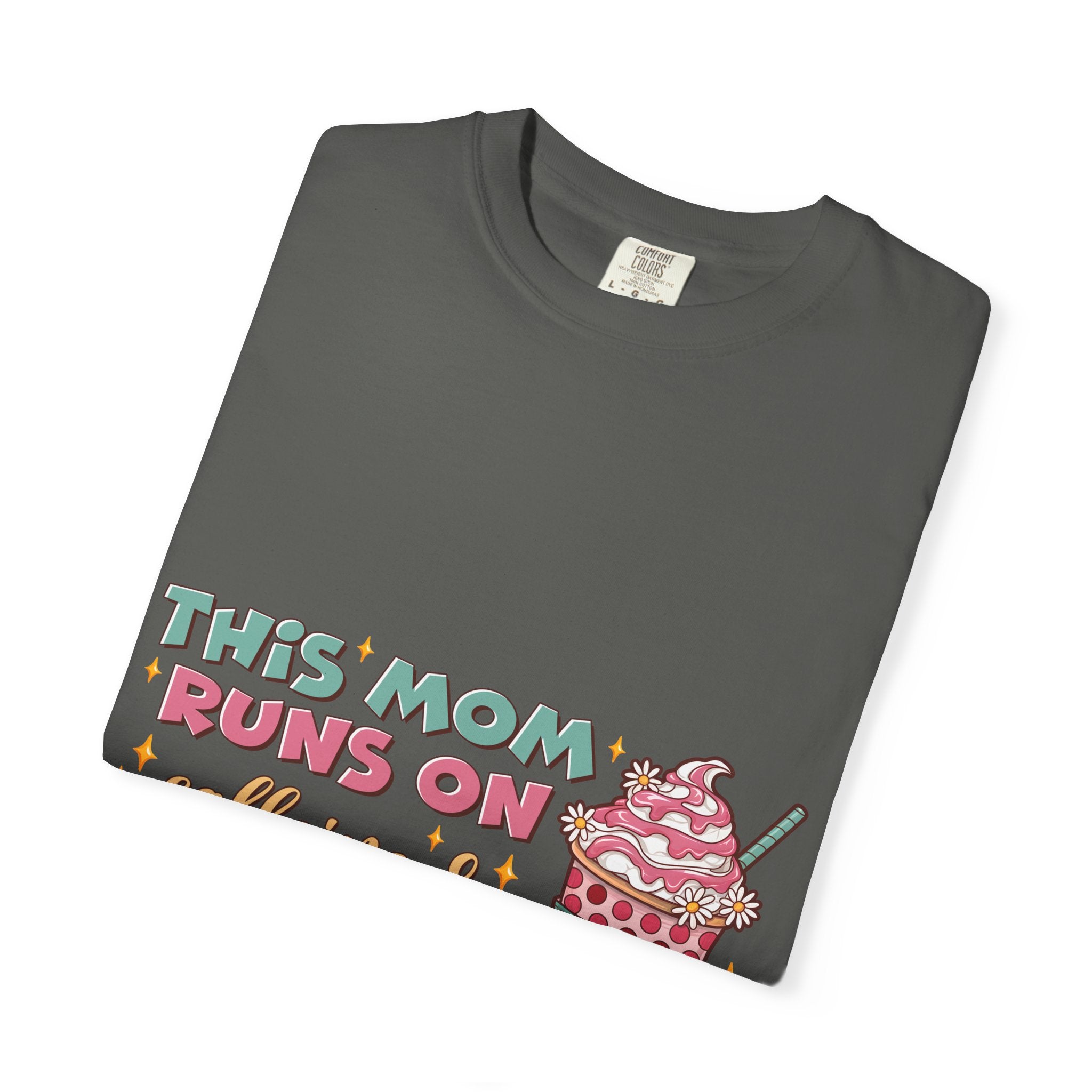 Mom Coffee T-Shirt — "This Mom Runs on Caffeine & Chaos" Cute Graphic Tee