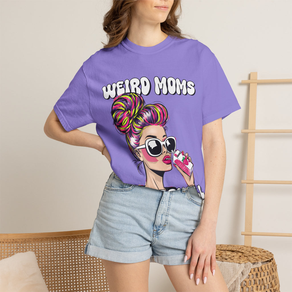 Weird Moms Homeschool Graphic T-Shirt — Retro Pop Art Mom Tee