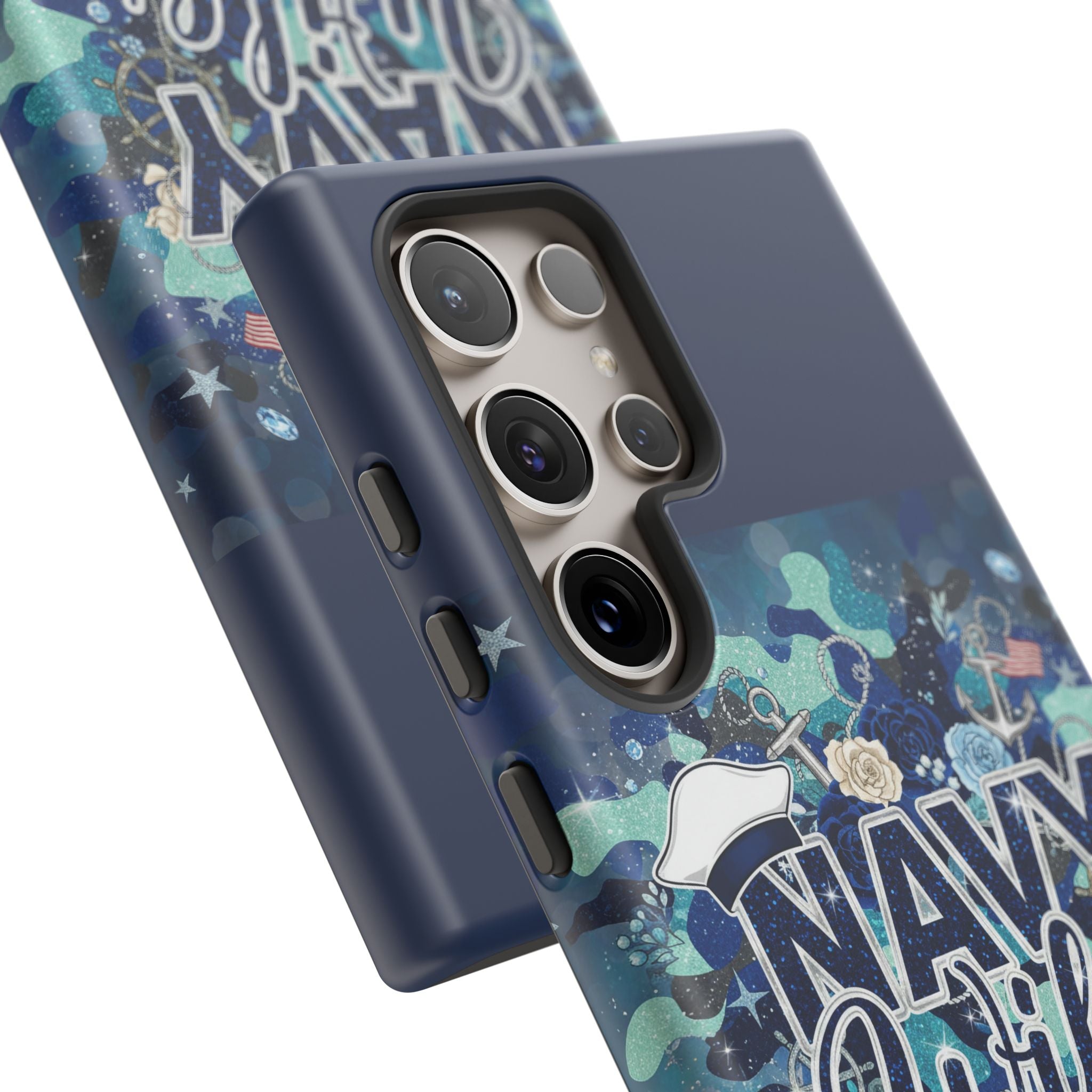 Navy Wife Tough Phone Case — Camouflage Military Tribute Protective Cover