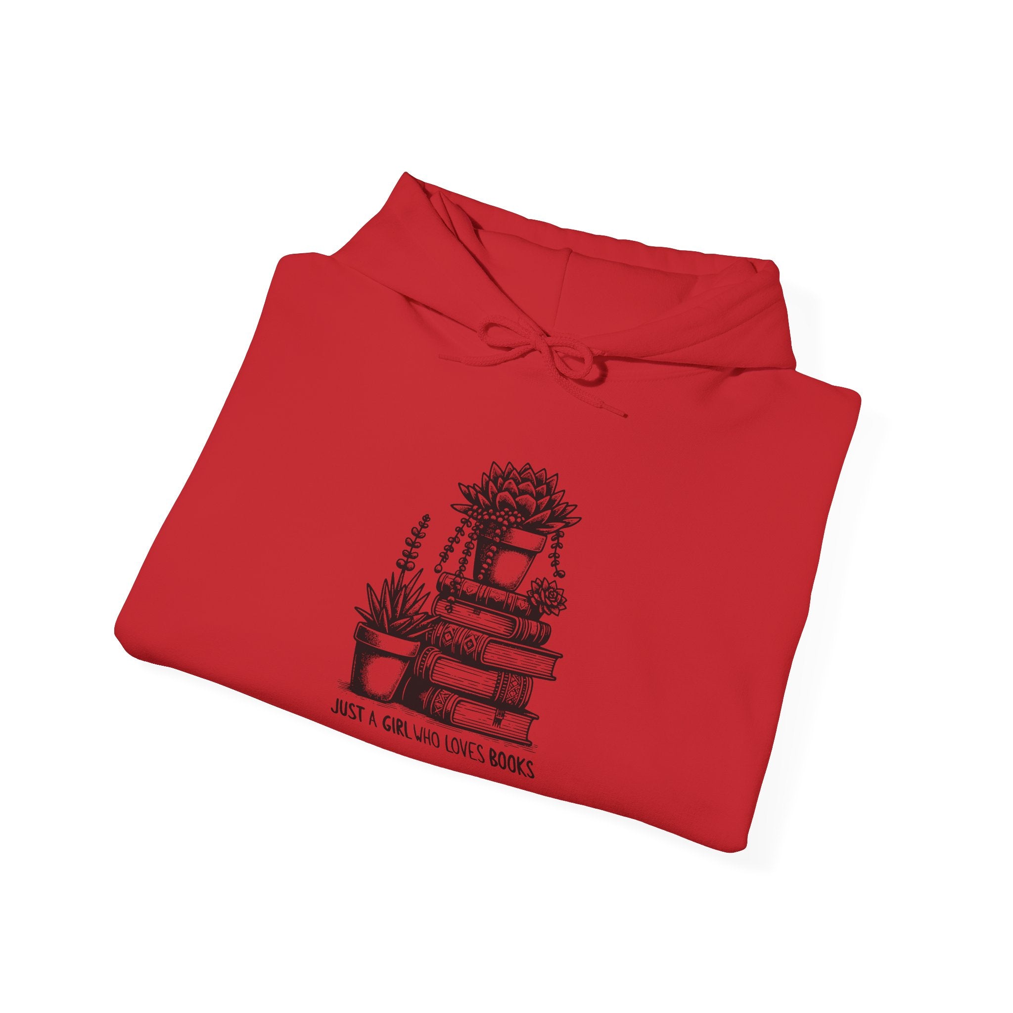 Book Lover Hoodie — “Just a Girl and Her Books” Cozy Reading Sweatshirt