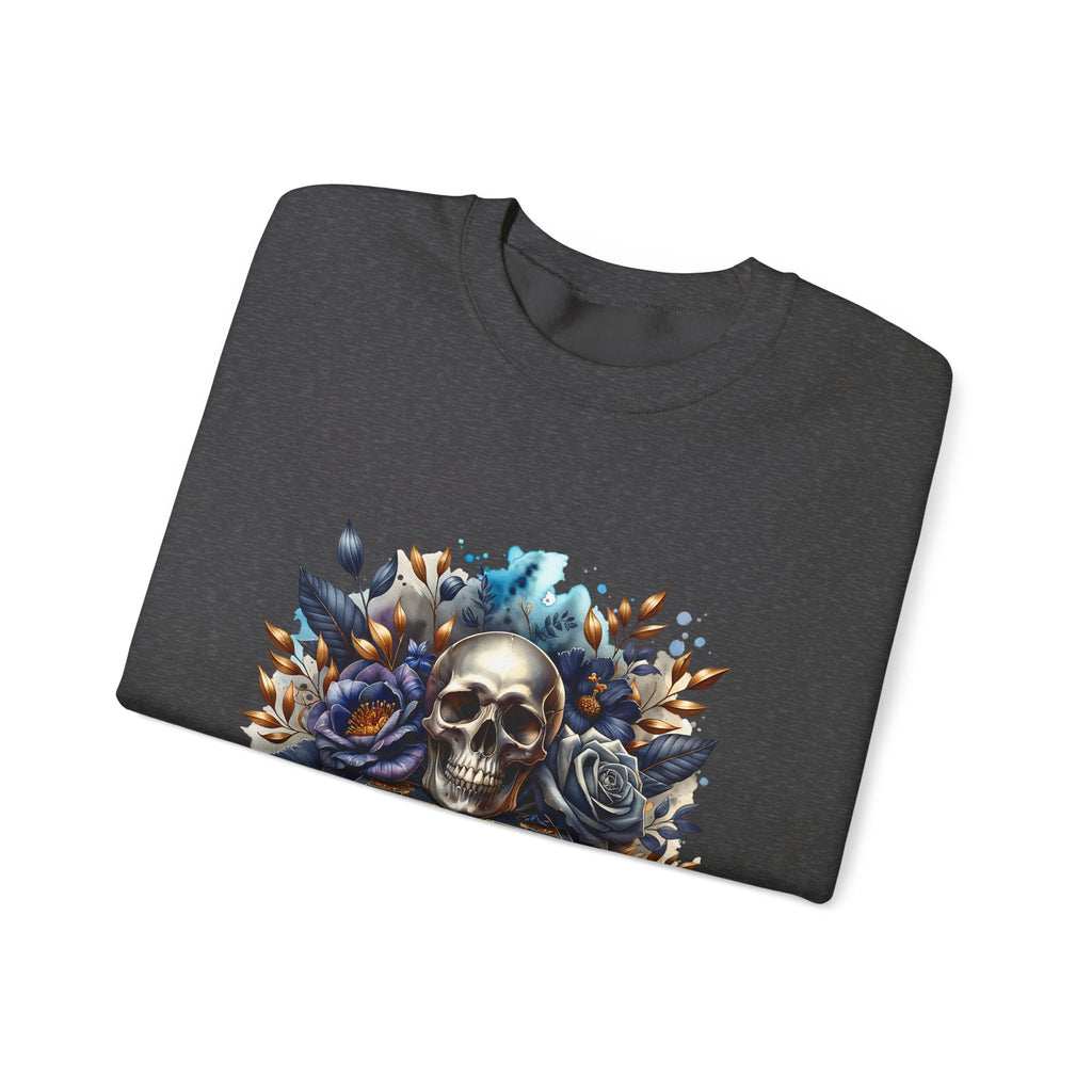 Skull & Books Crewneck Sweatshirt — Gothic Book Club Sweater