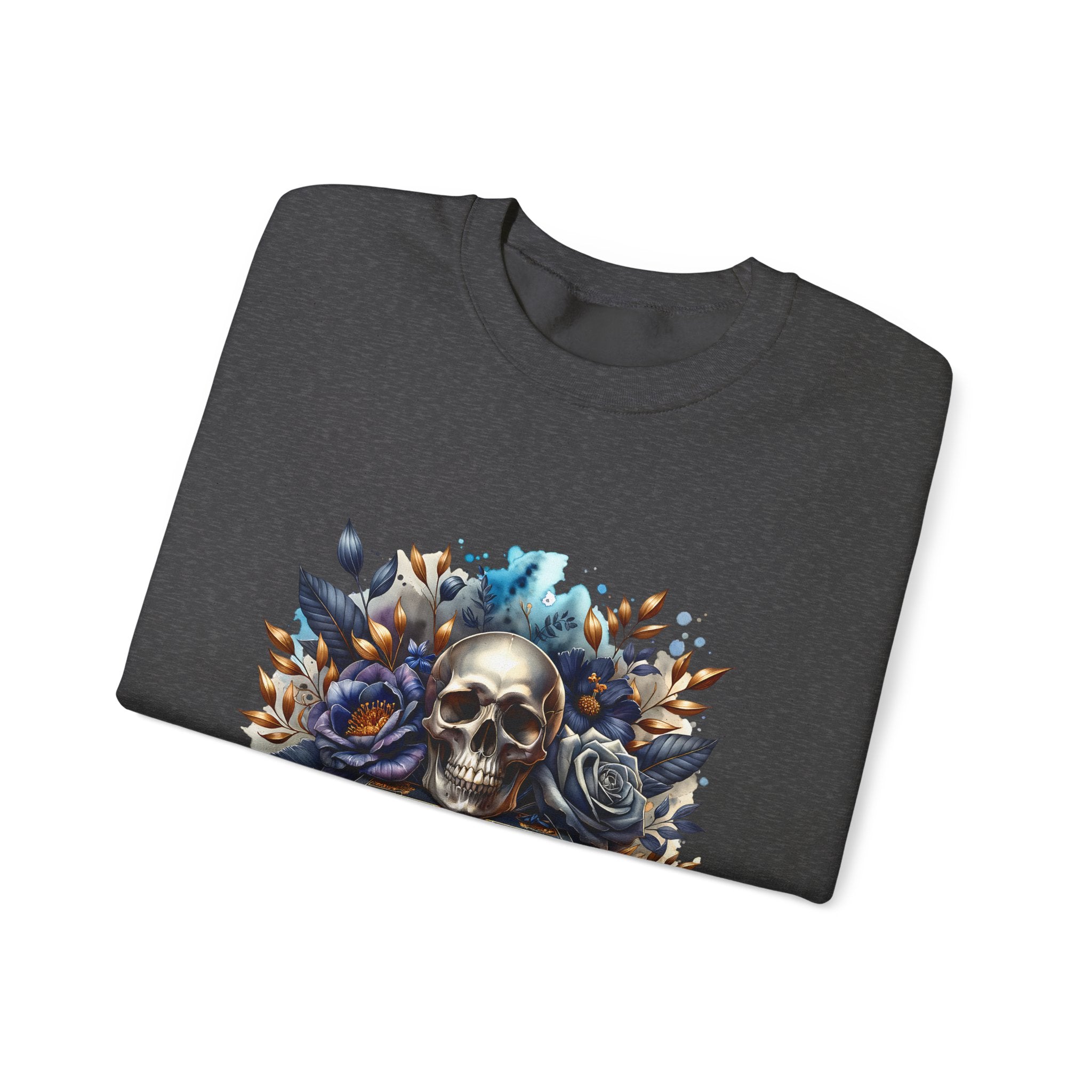 Skull & Books Crewneck Sweatshirt — Gothic Book Club Sweater