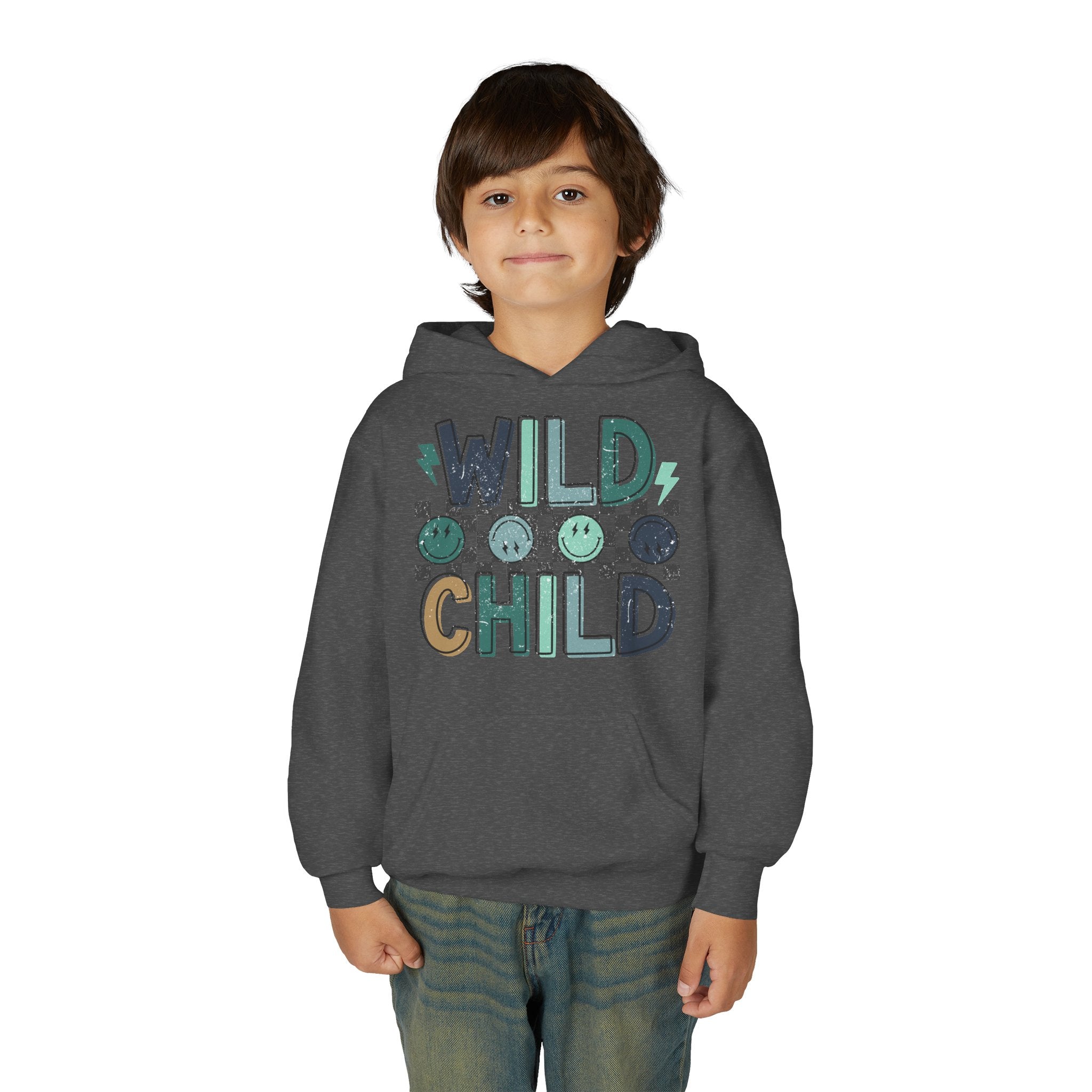 Youth Hoodie — "Wild Child" Graphic Pullover for Kids