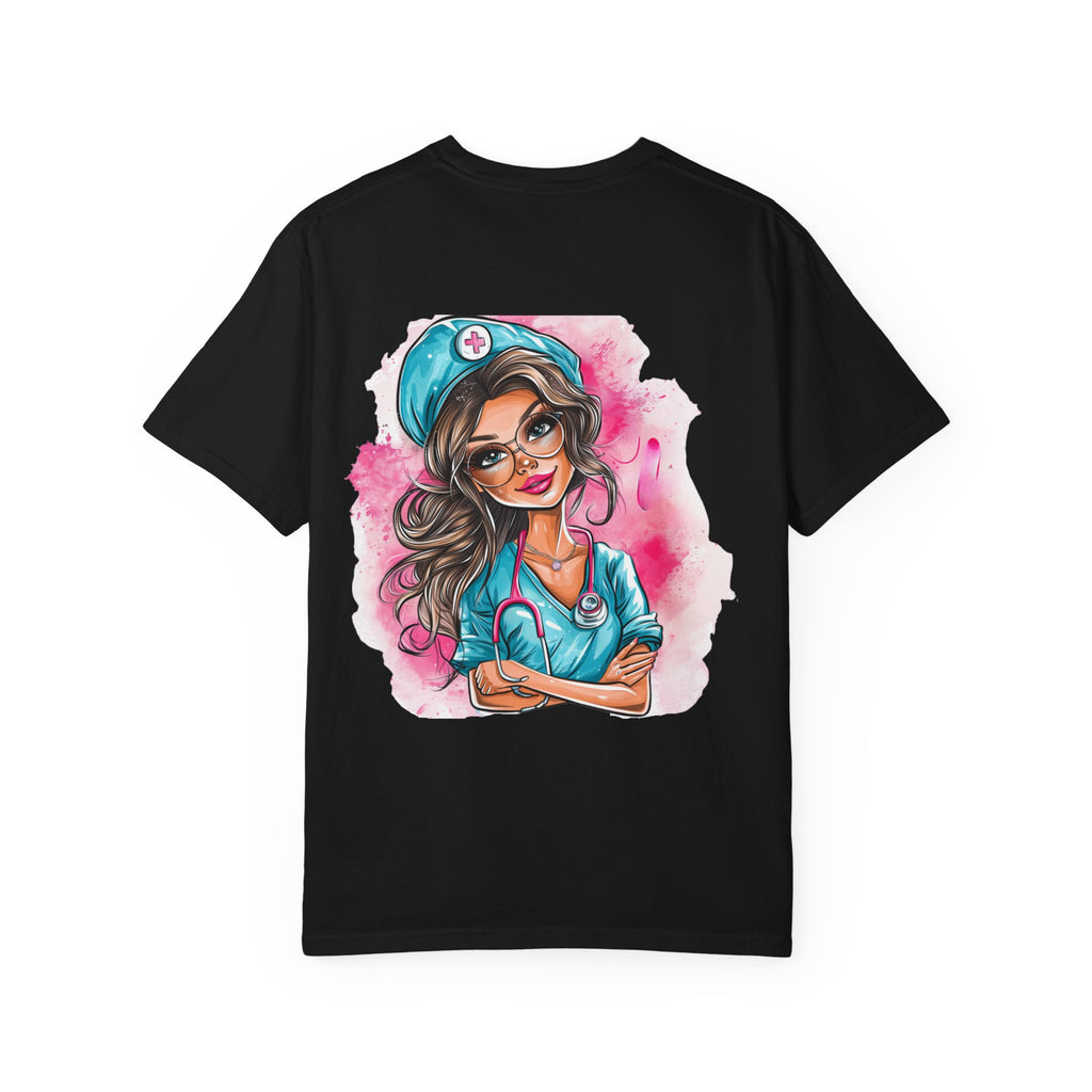 Nurse Life T-Shirt — Cute Female Nurse Watercolor Graphic Tee