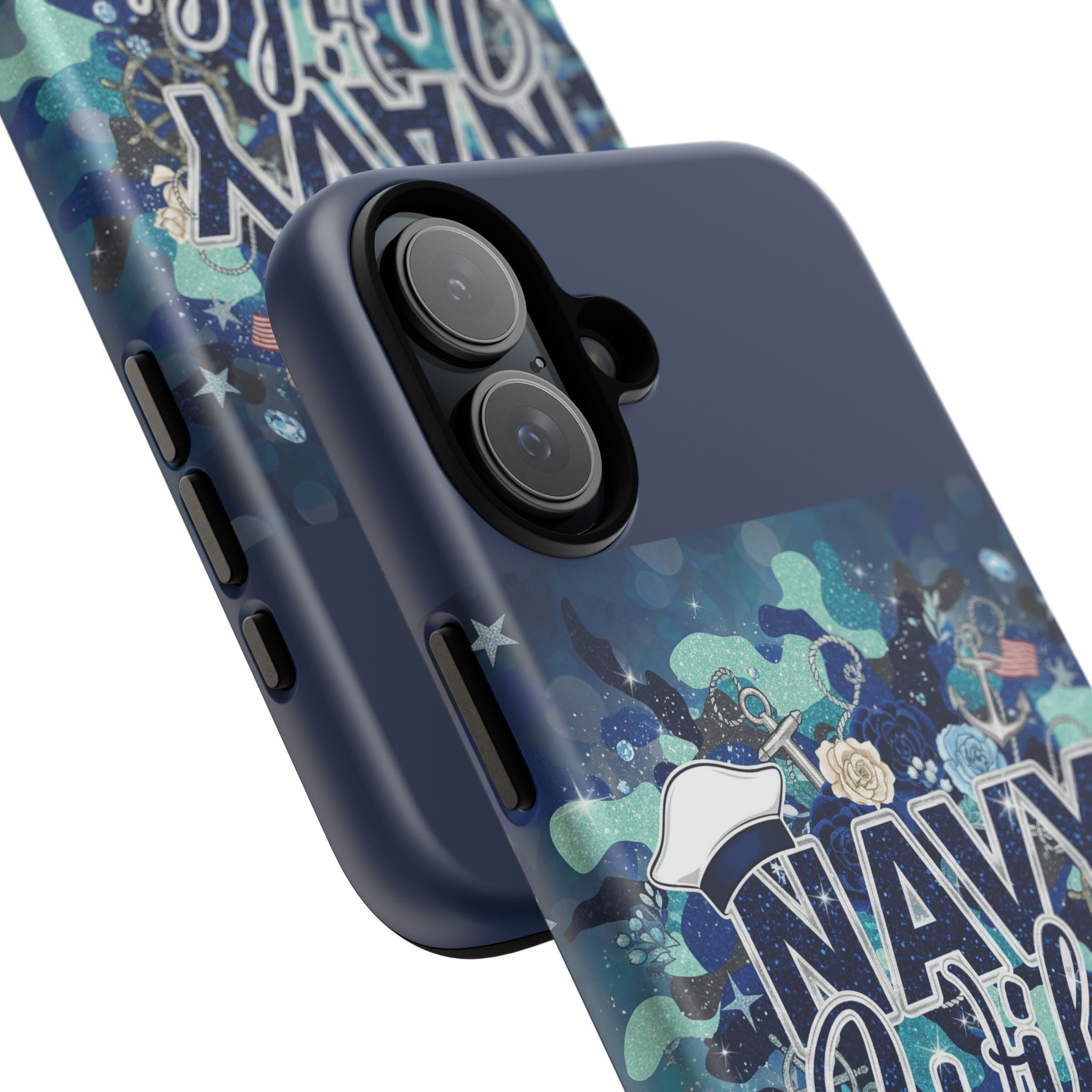 Navy Wife Tough Phone Case — Camouflage Military Tribute Protective Cover