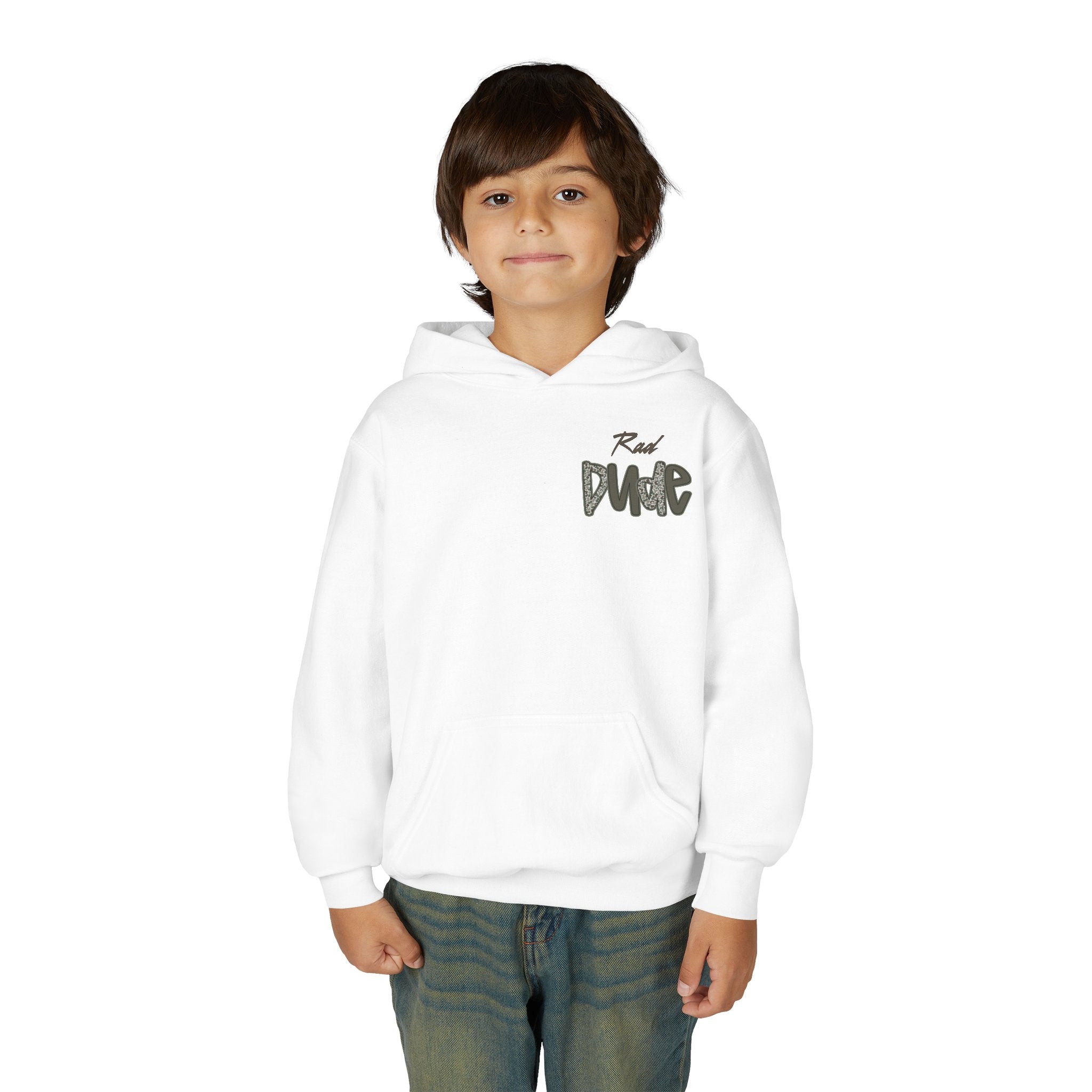 Youth Hoodie — "Rad Dude" Graphic Hooded Sweatshirt (Casual Kids Streetwear)