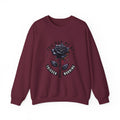 Crewneck Sweatshirt – Black Rose "You Had Me at" Gothic Graphic (Trigger Warning)