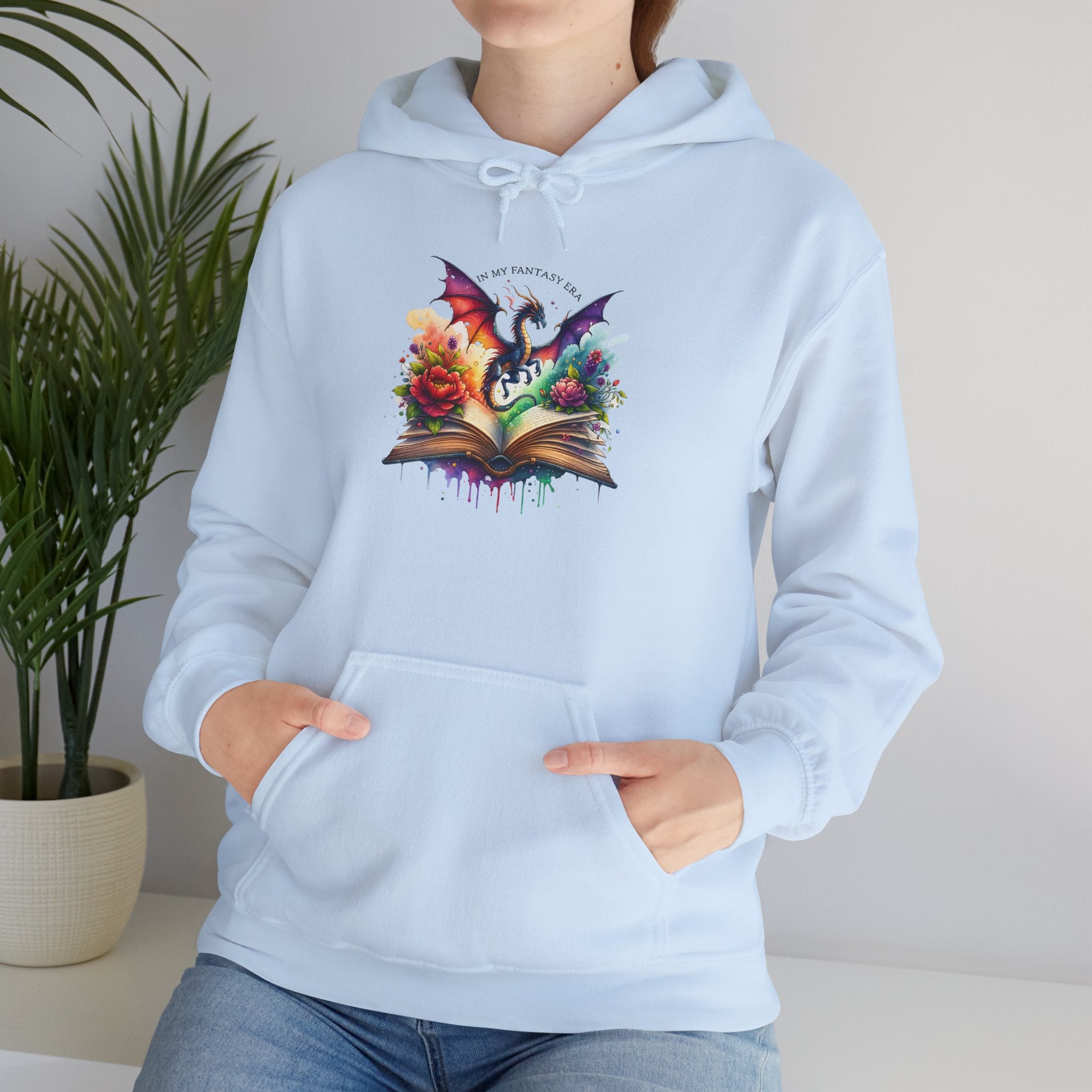 Fantasy Dragon Book Hoodie – Colorful Magic Storybook Sweatshirt