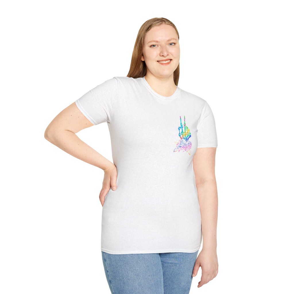 Double-sided Difficult and Talks Back T-Shirt — Colorful Skull Sailor Graphic Tee