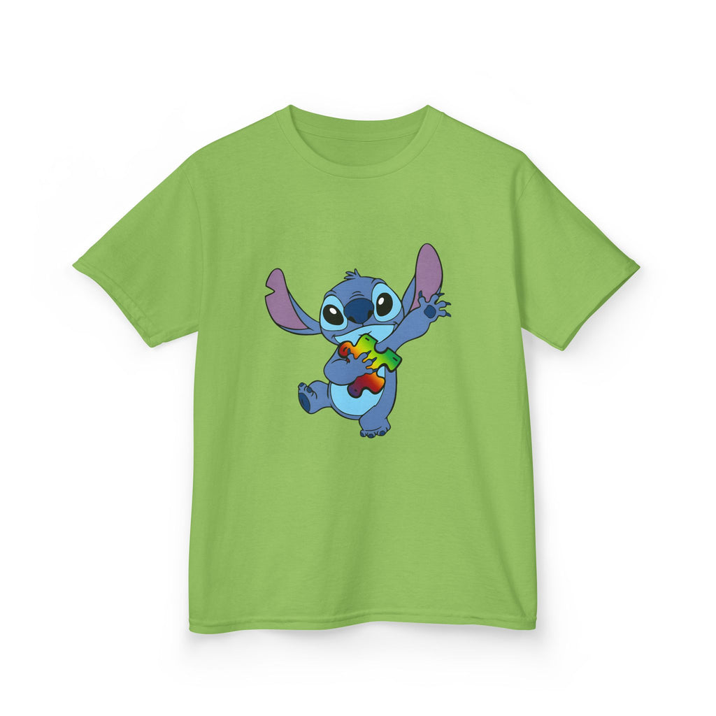 Kids Tee — Cute Stitch Holding Heart Graphic