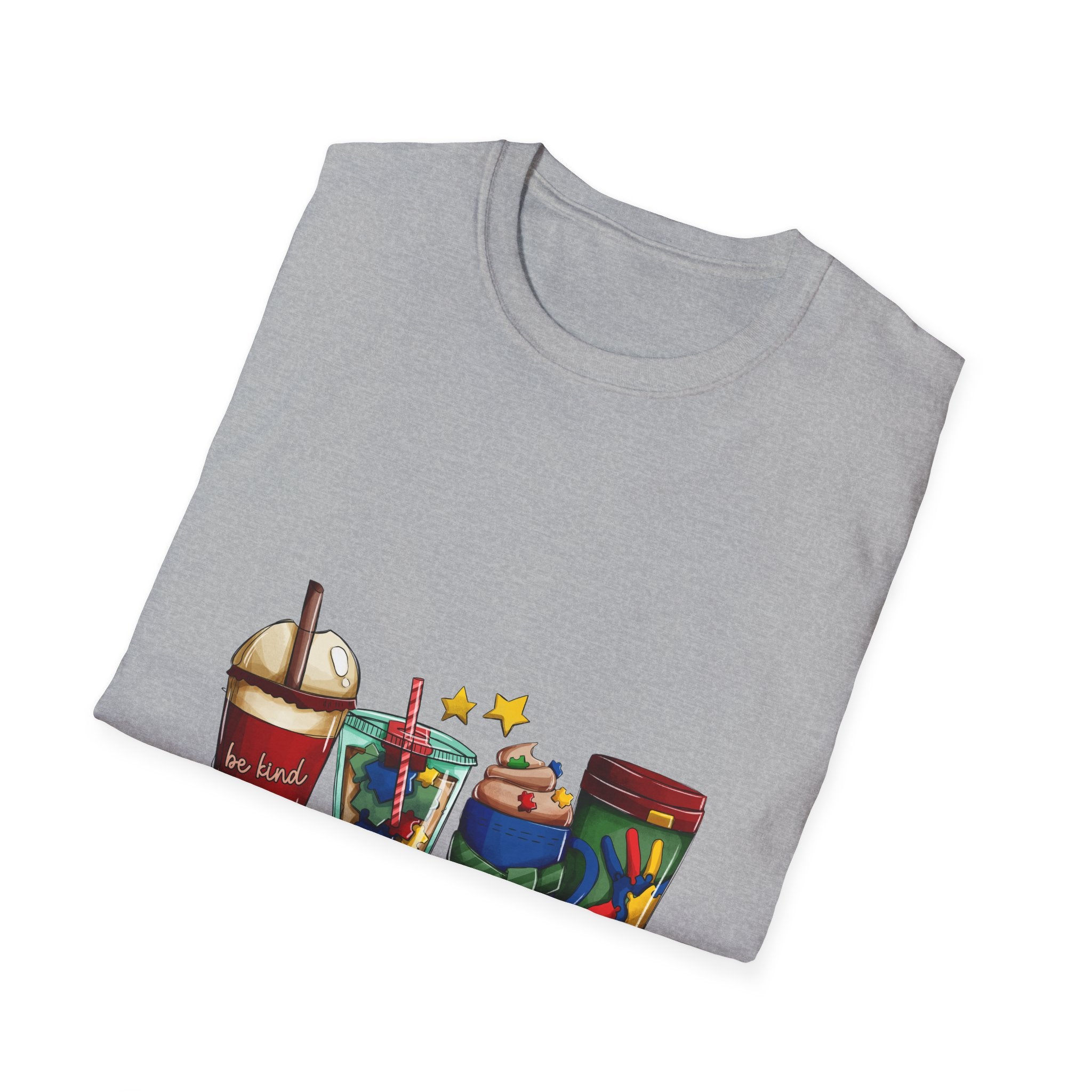 T-Shirt — Colorful Snack & Drink Cartoon Graphic Tee