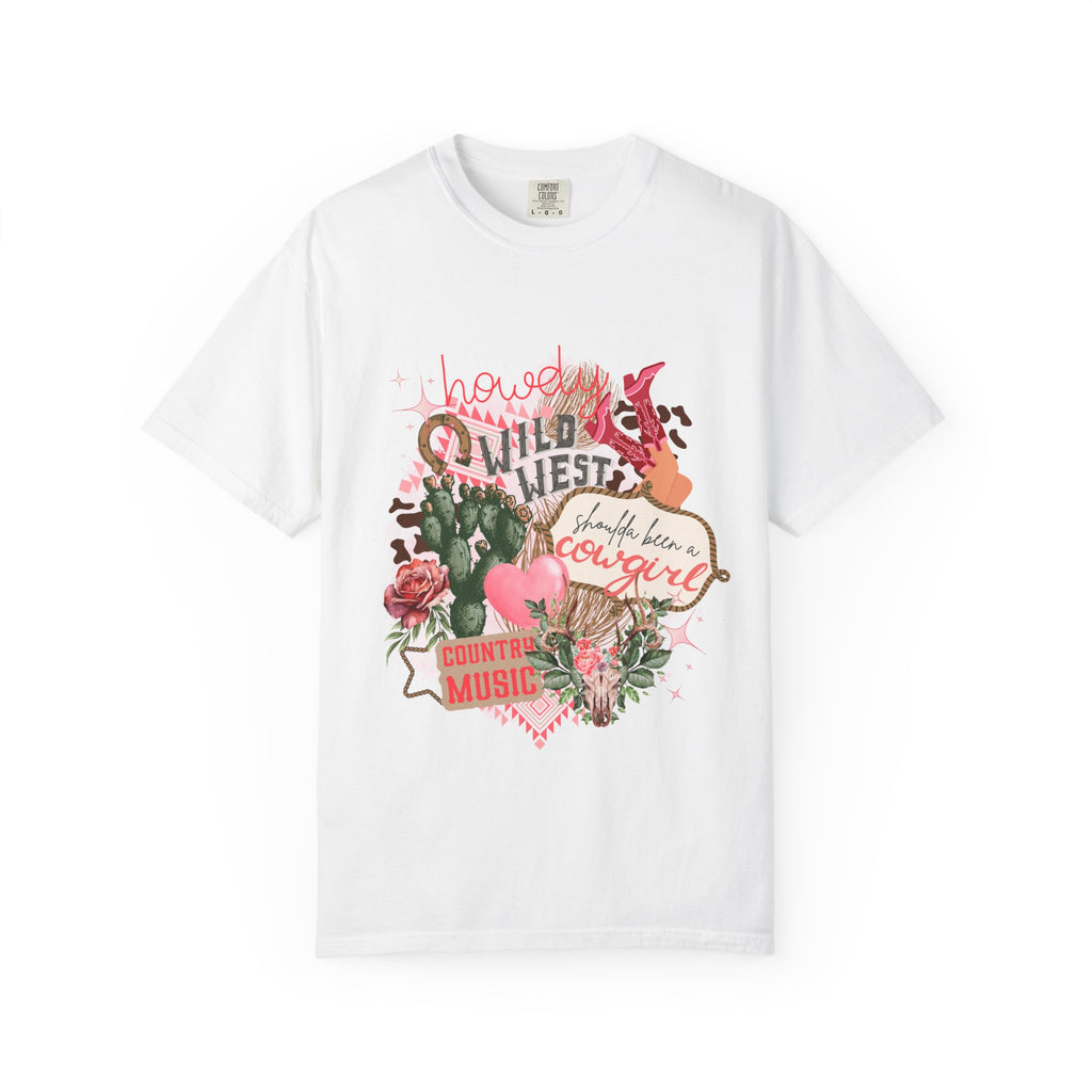 Cowgirl Country Music T-Shirt — Wild West Floral "Howdy" Graphic Tee